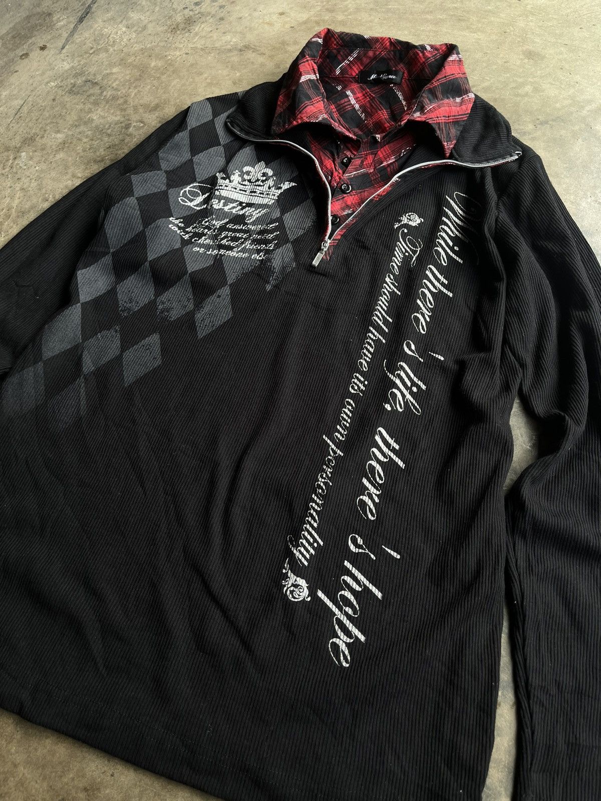 If Six Was Nine 2000s Japanese Double Layer Poem Gothic Seditionaries Punk Size US L / EU 52-54 / 3 - 5 Thumbnail