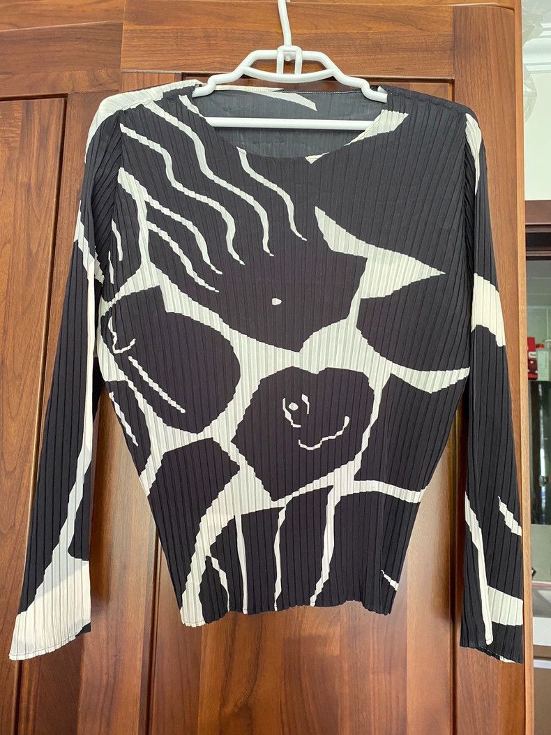 Issey Miyake Issey Miyake size:3 Black and white patterned pleated long Size M / US 6-8 / IT 42-44 - 1 Thumbnail