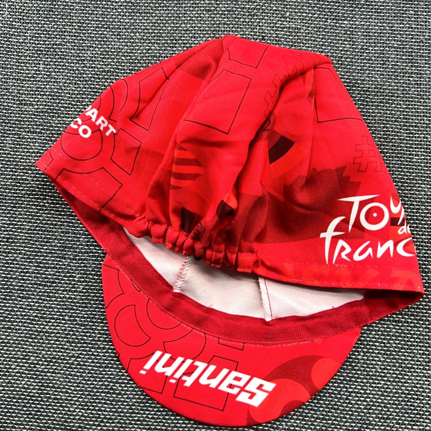 Vintage Santini Tour De France Cycling Cap Hat One Size Lightweight Racing Hat Size ONE SIZE - 2 Thumbnail
