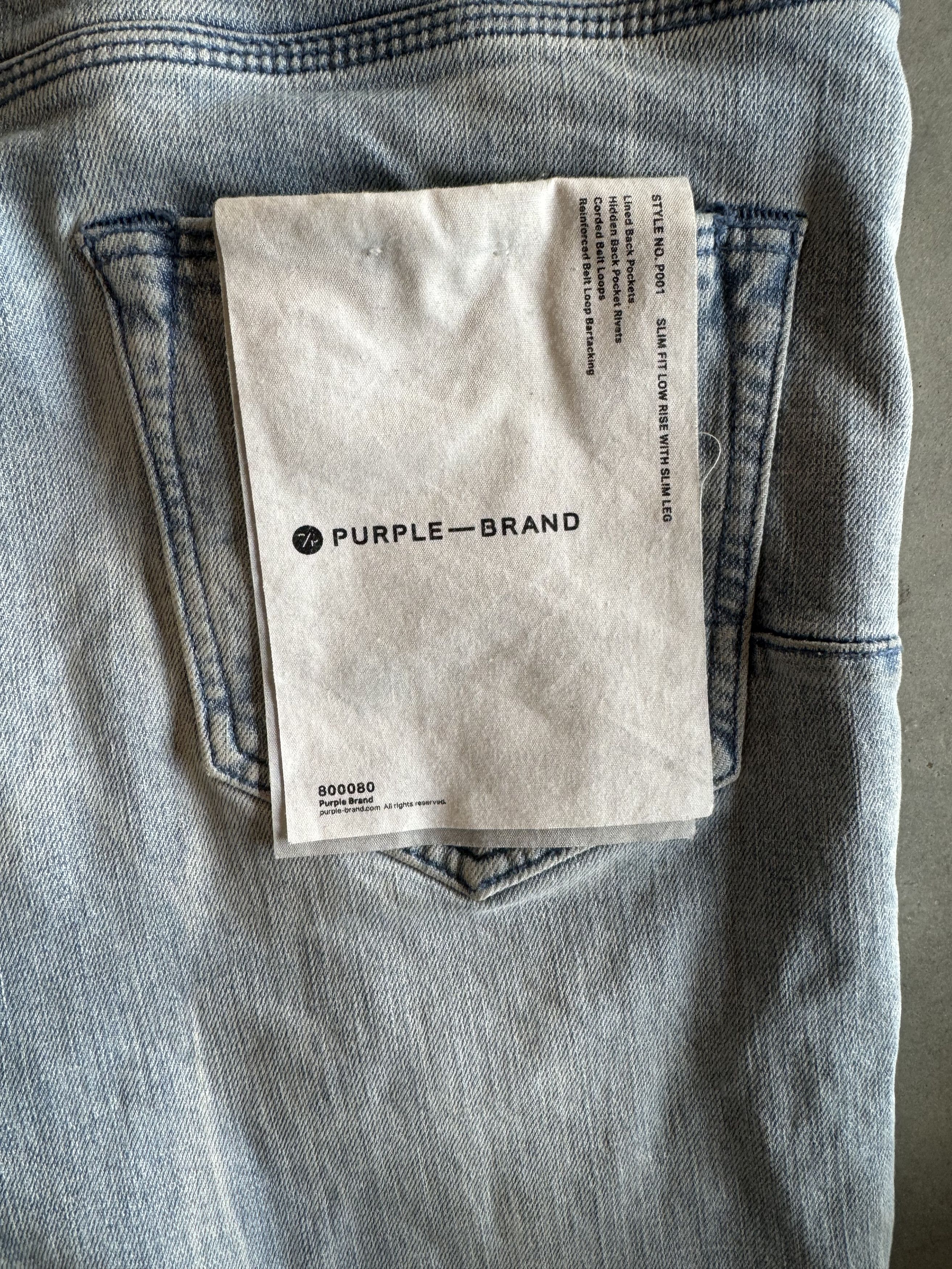 Purple Brand Purple Brand Washed Blue Denim Size US 31 - 3 Thumbnail