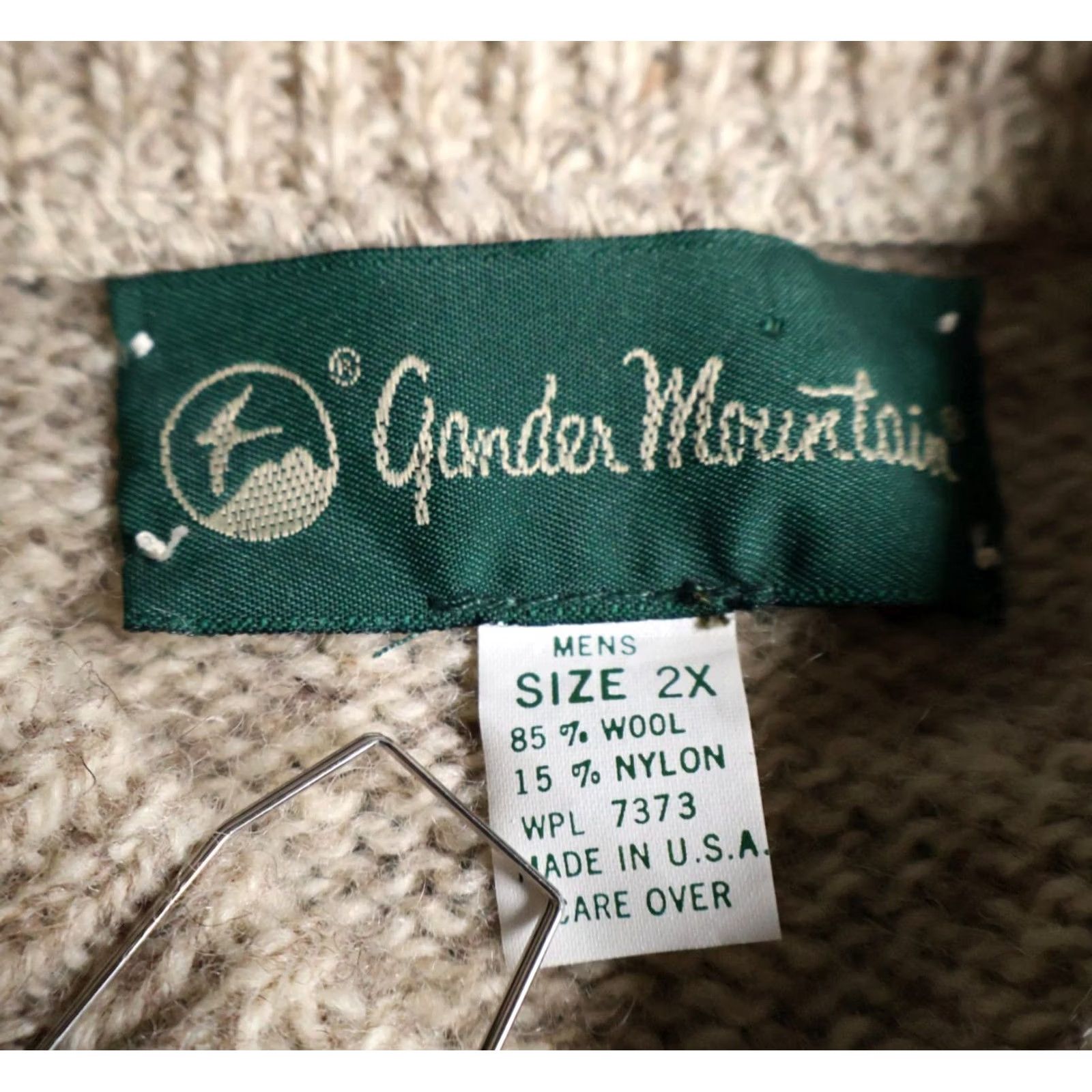 Vintage VINTAGE Gander Mountain Wool Sweater Pullover 1/4 Zip Big & Tall 2X Beige Men's Knit USA Made 90s Preppy Heavyweight Size US XXL / EU 58 / 5 - 3 Thumbnail