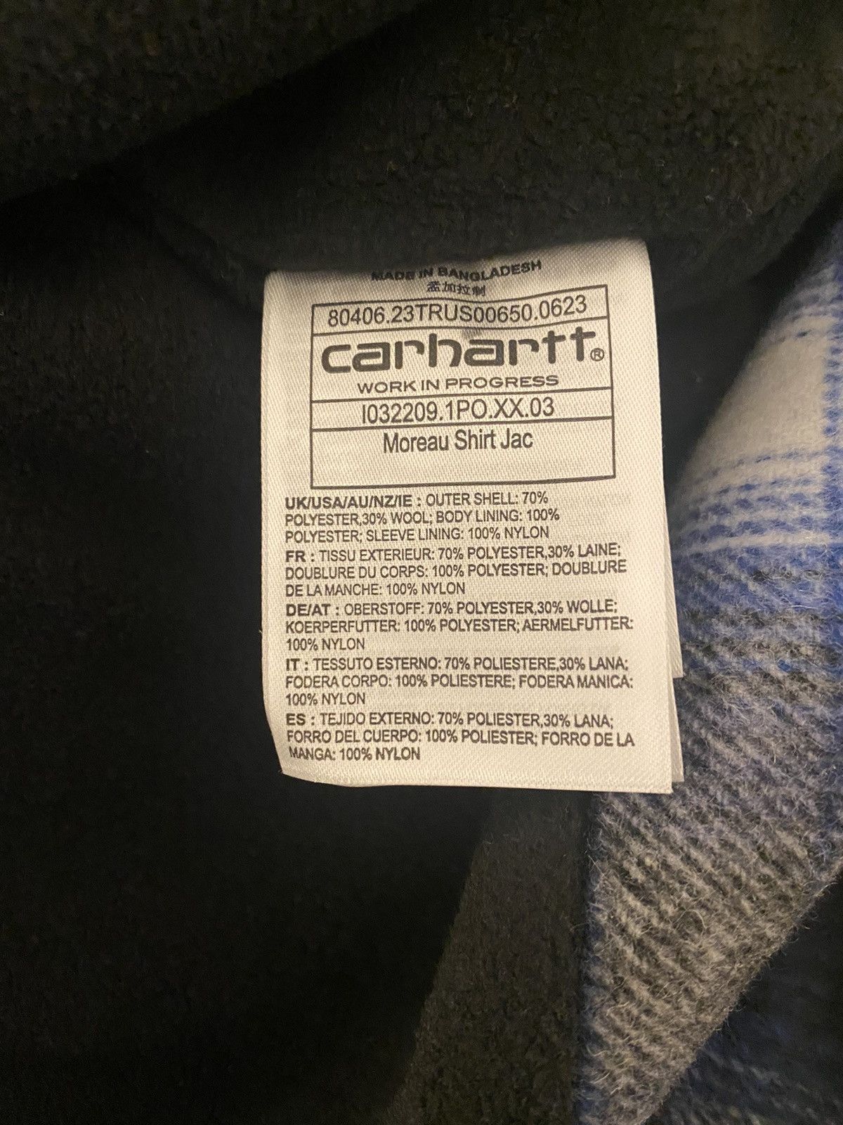 Carhartt Wip Carhartt WIP Moreau Shirt Jacket XXL Fleece Lined Shirt NWT Size US XXL / EU 58 / 5 - 13 Thumbnail