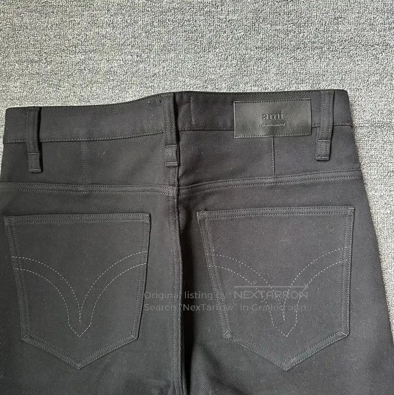 AMI AMI Black Denim Casual Trousers for Men . Size US 34 / EU 50 - 4 Thumbnail