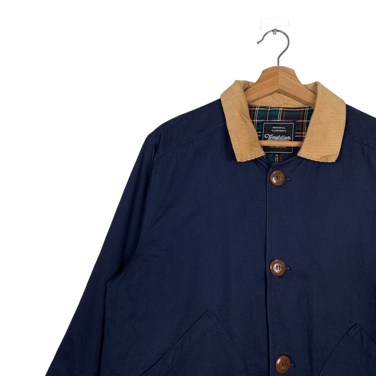 Japanese Brand TEMPTATION Outerwear Plaid Lined Chore Jacket #0259-C12 Size US M / EU 48-50 / 2 - 7 Thumbnail