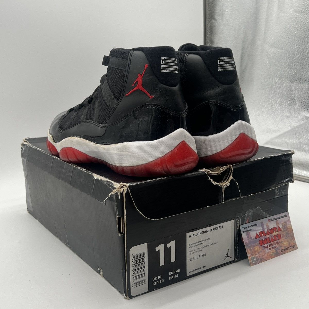 Jordan Brand Air Jordan 11 Bred Size US 11 / EU 44 - 4 Thumbnail