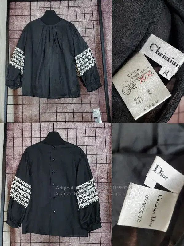 Dior Dior Black Cotton Blend Embroidered Cardigan . Size M / US 6-8 / IT 42-44 - 1 Thumbnail