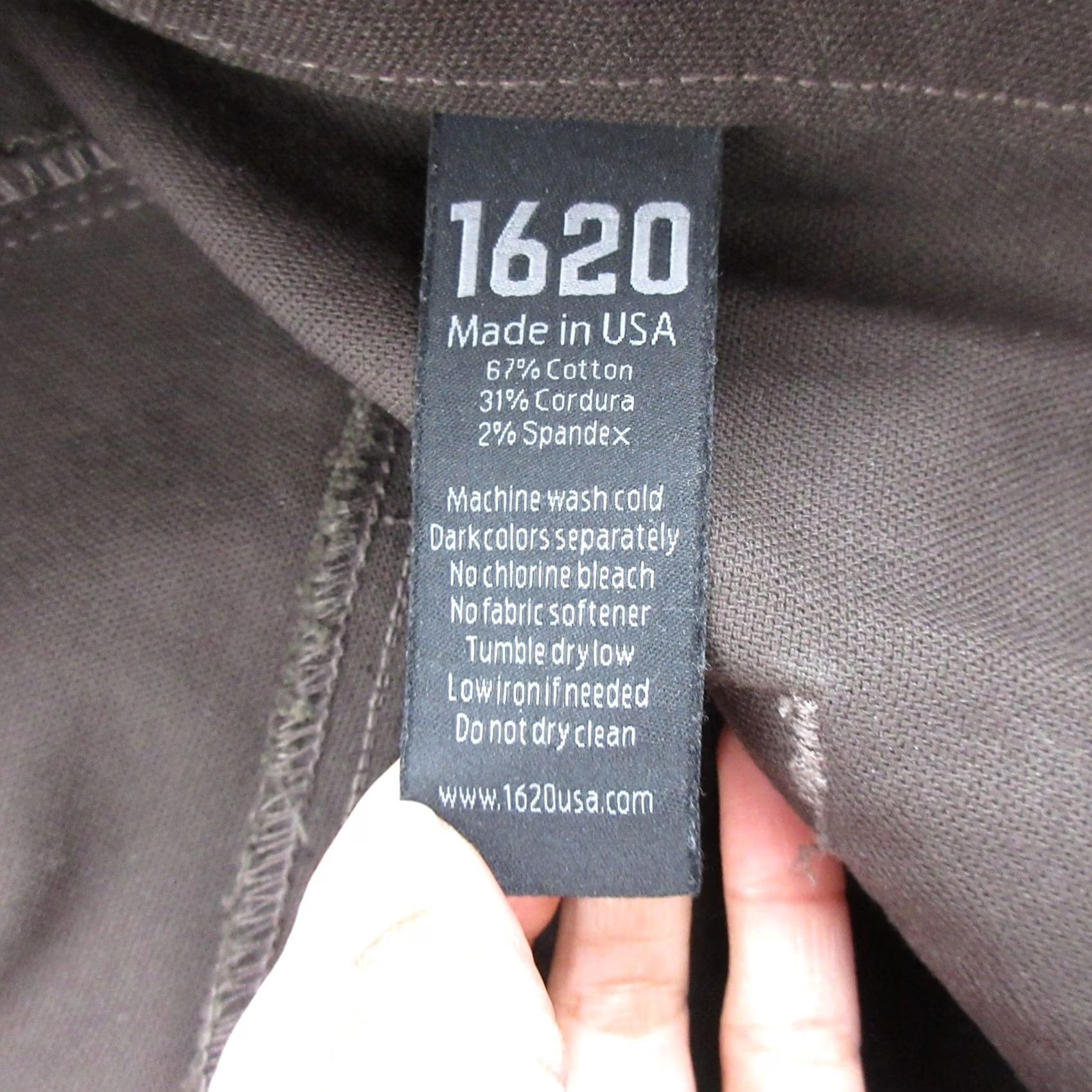Vintage 1620 Mens Work Pants 36x28 Brown Cordura Canvas Stretch Relaxed Made USA Chino Straight Front 5-Pocket Pockets Logo XS? Size US 36 / EU 52 - 7 Thumbnail