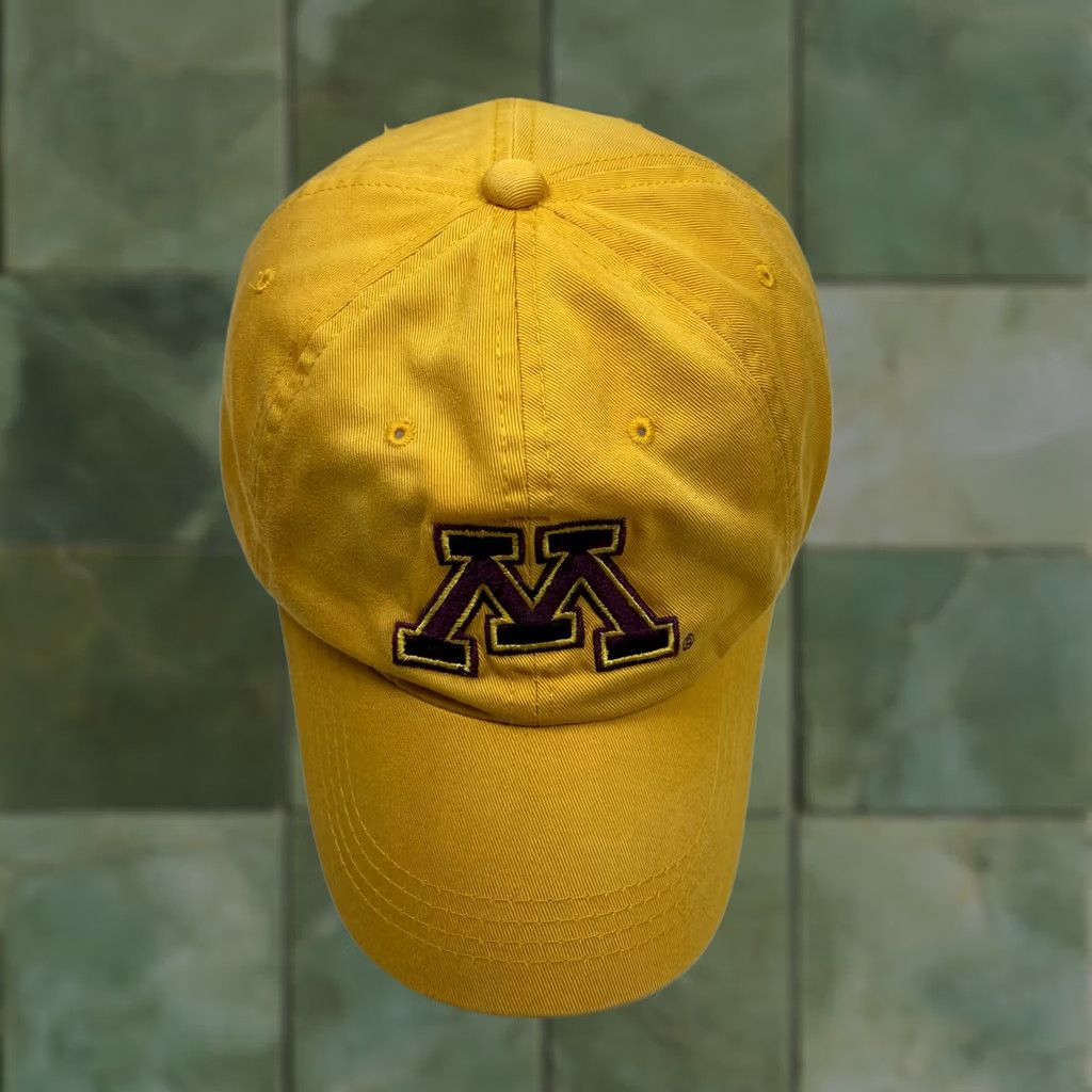 Vintage VINTAGE Minnesota Golden Gophers Hat Signature NCAA Sports Cotton Dad Hat Yellow Adjustable One Size Men Size ONE SIZE - 1 Thumbnail