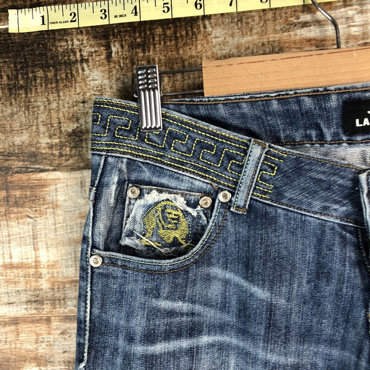 Japanese Brand Lady Blue Jeans blue Distressed Denim Pants #A2442 Size 29" - 7 Thumbnail