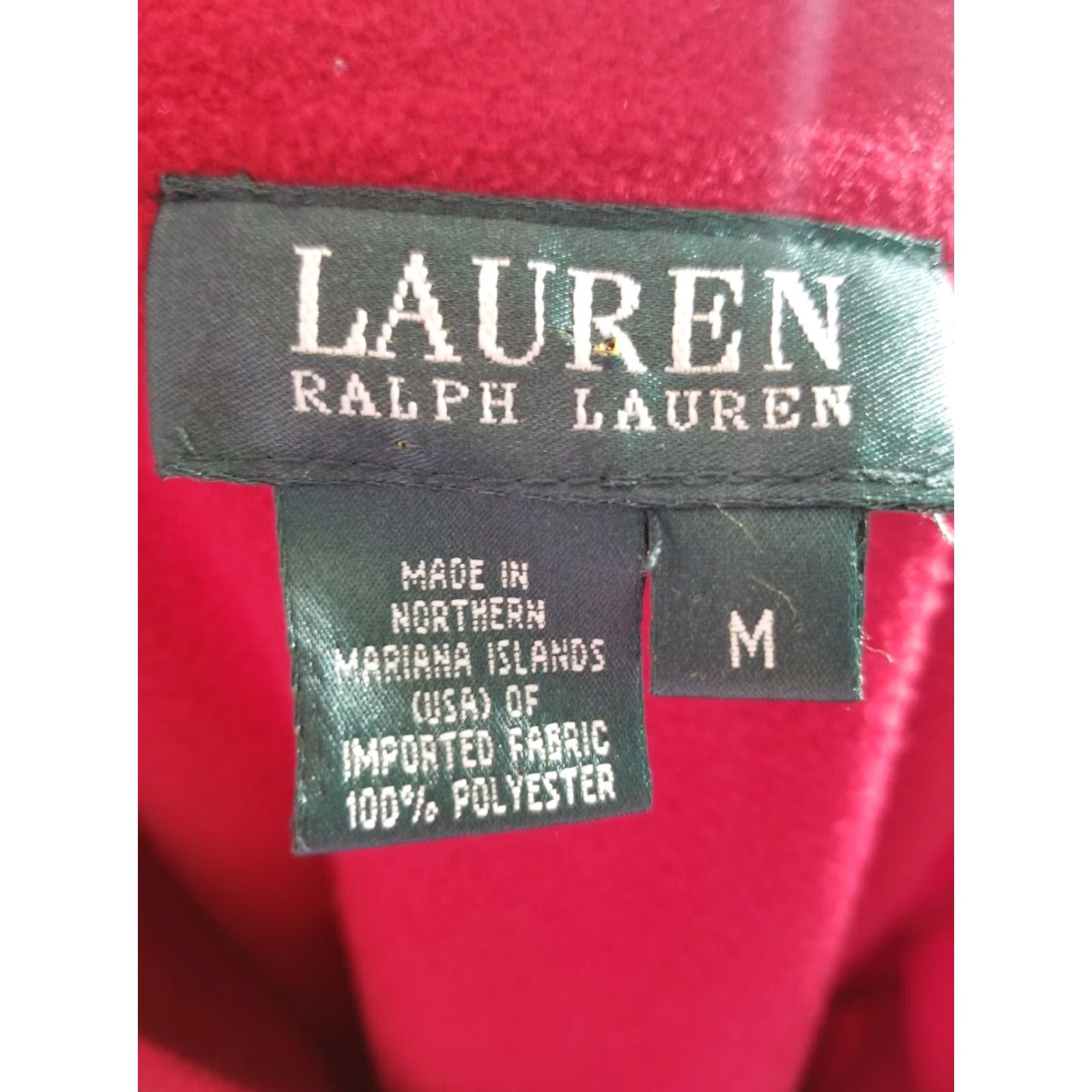 Ralph Lauren Lauren Ralph Lauren Jacket Red Pullover Fleece 1/4 Zip M Womens Size M / US 6-8 / IT 42-44 - 5 Thumbnail