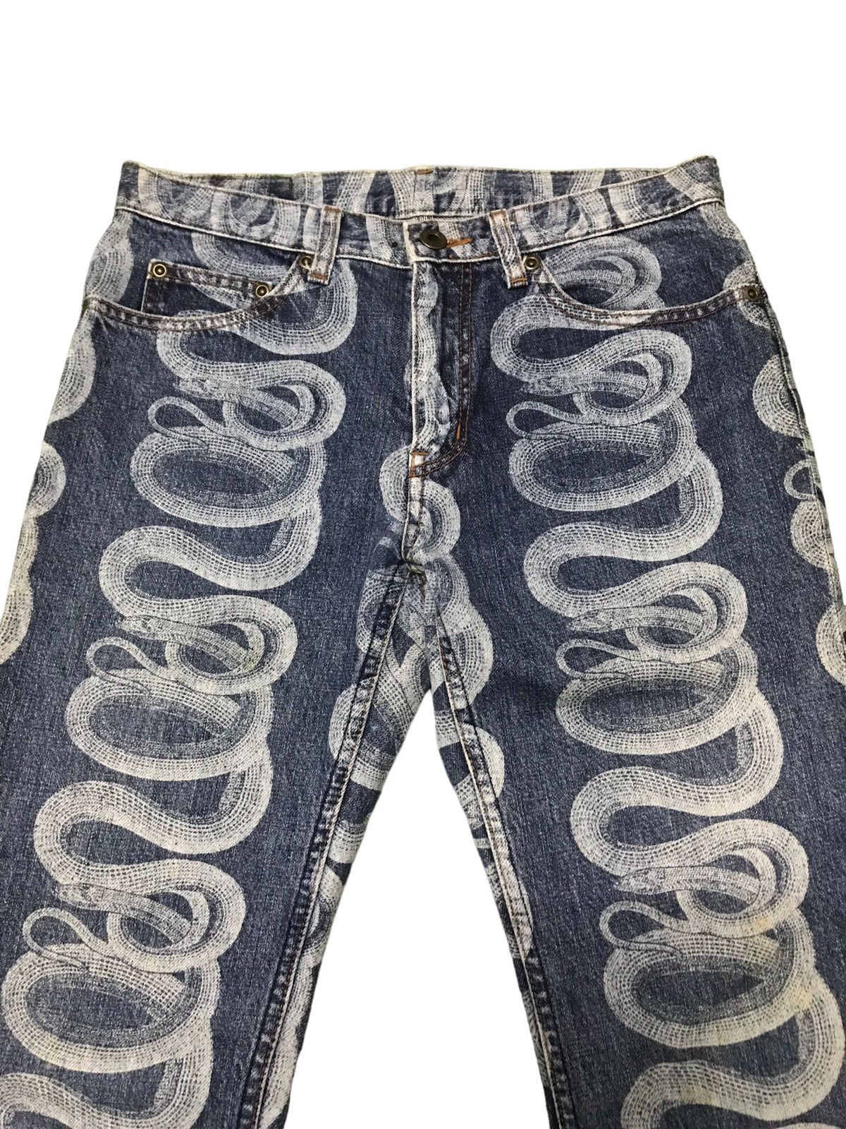Hysteric Glamour BEST OFFER🔥🔥 Hysteric Glamour XXX Line Snake Print Jeans Size US 29 - 2 Thumbnail