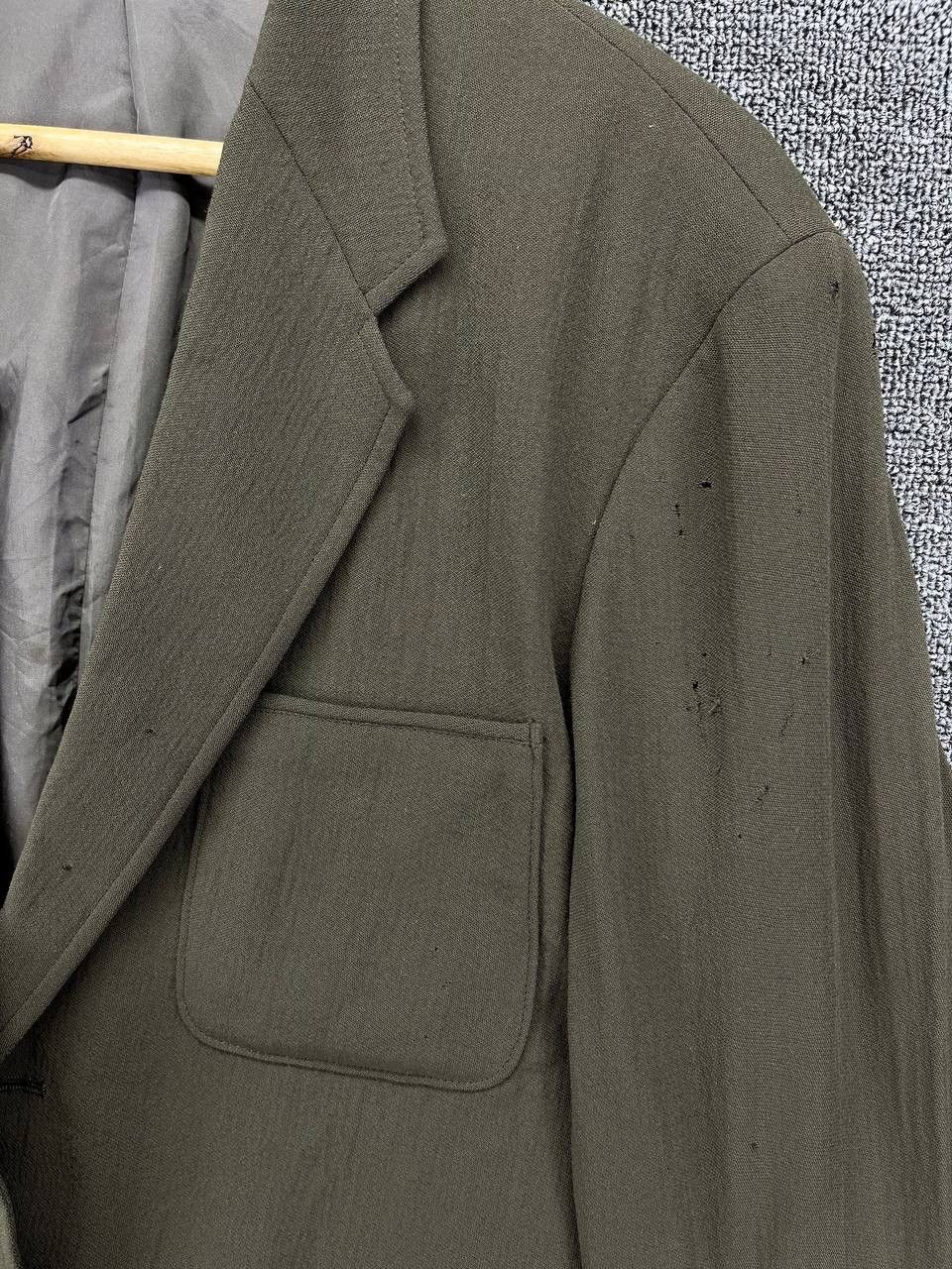 Yohji Yamamoto Vintage Yohji Yamamoto Trashed Wool Blazer Coats Jacket Size US M / EU 48-50 / 2 - 12 Thumbnail