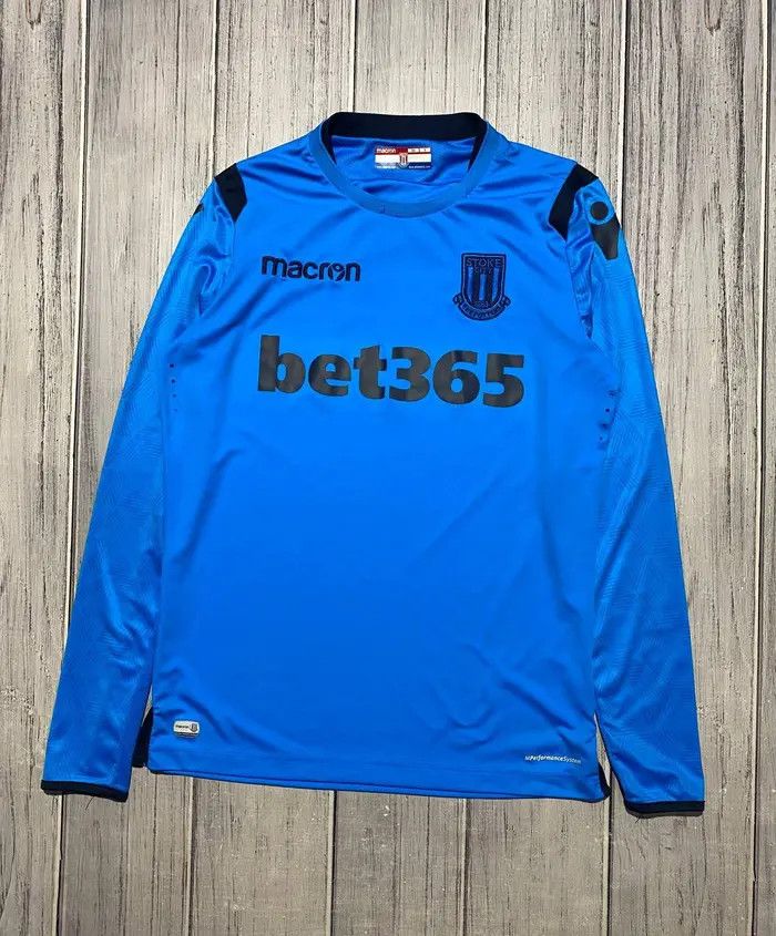 Macron Stoke City 2018 2019 Home Goalkeeper Shirt Soccer Jersey Size US S / EU 44-46 / 1 - 1 Thumbnail