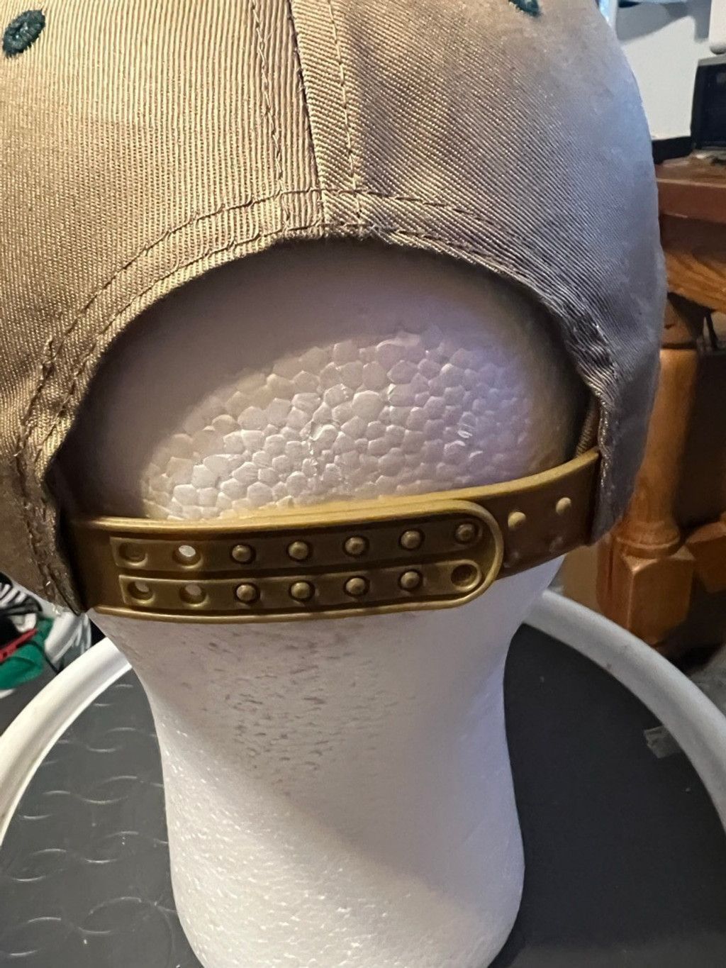 Vintage Men's Outdoor Cap The Boat Place Tan Green Baseball Hat Size ONE SIZE - 3 Thumbnail
