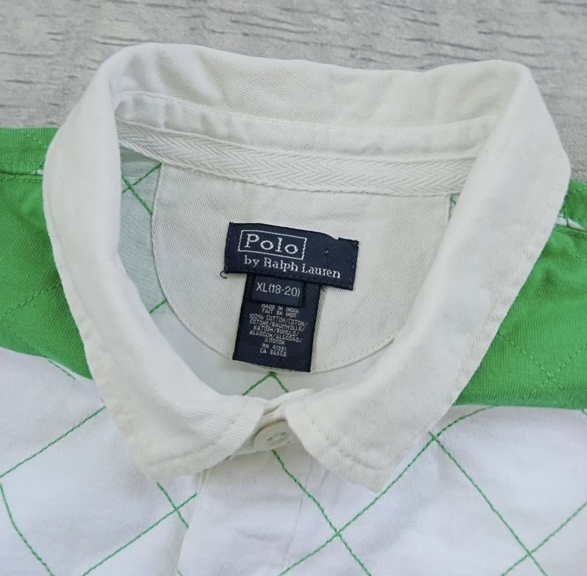 Polo Ralph Lauren × Ralph Lauren Polo Ralph Lauren Striped Green/White Polos Xl Boy Size US XL / EU 56 / 4 - 3 Thumbnail