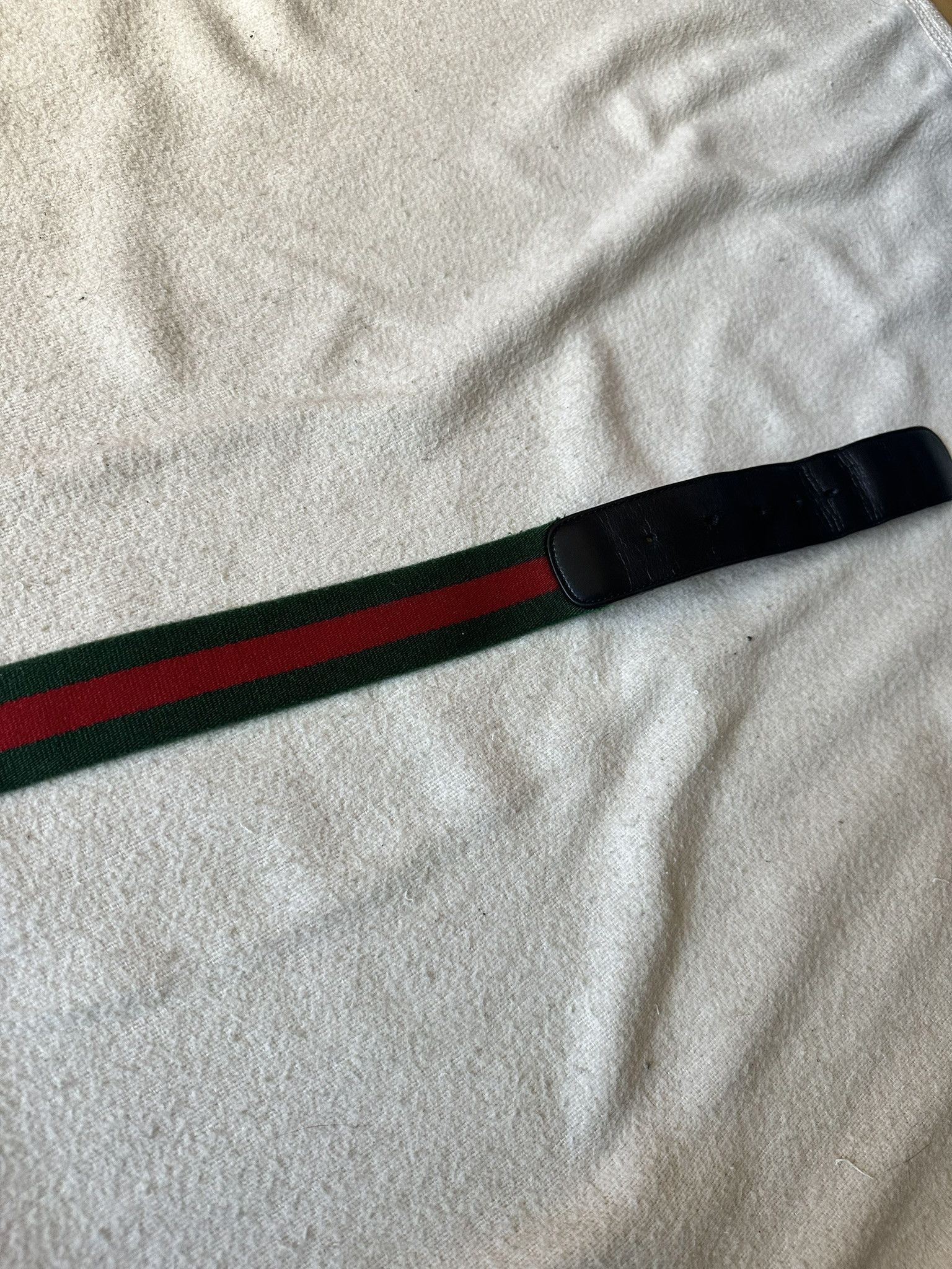 Gucci Gucci Belt Web Green and Red Interlocking G Classic Size 36 - 6 Thumbnail