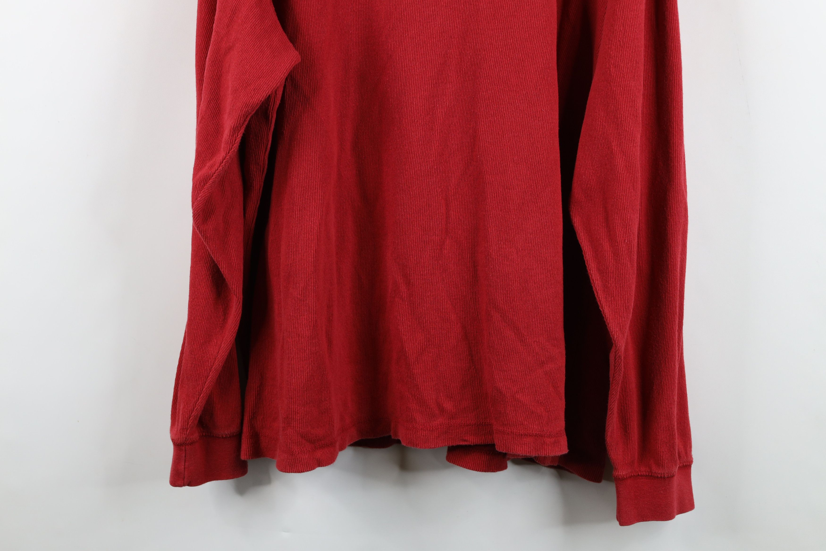 Levi's Vintage 90s Levis Ribbed Knit Long Sleeve Henley T-Shirt Red Size US XL / EU 56 / 4 - 14 Thumbnail