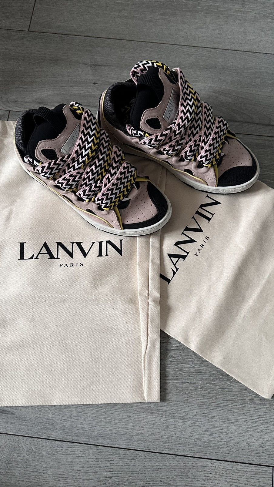 Lanvin Lanvin Curb Sneaker Pink Black Yellow Size US 5 / IT 35 - 6 Thumbnail