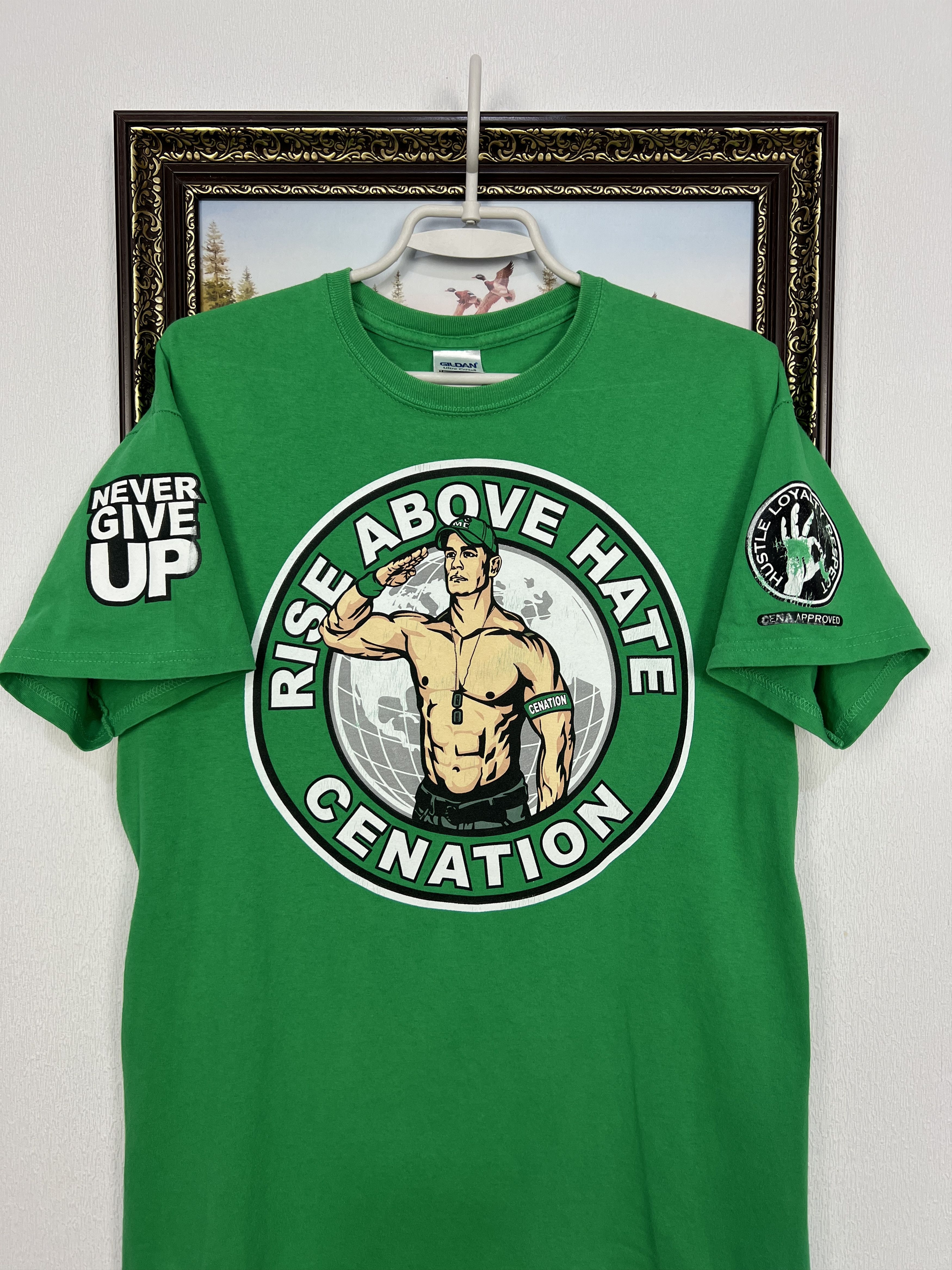 Gildan WWE John Cena Never Give Up Shirt Salut Tee Over Print Size US M / EU 48-50 / 2 - 2 Thumbnail