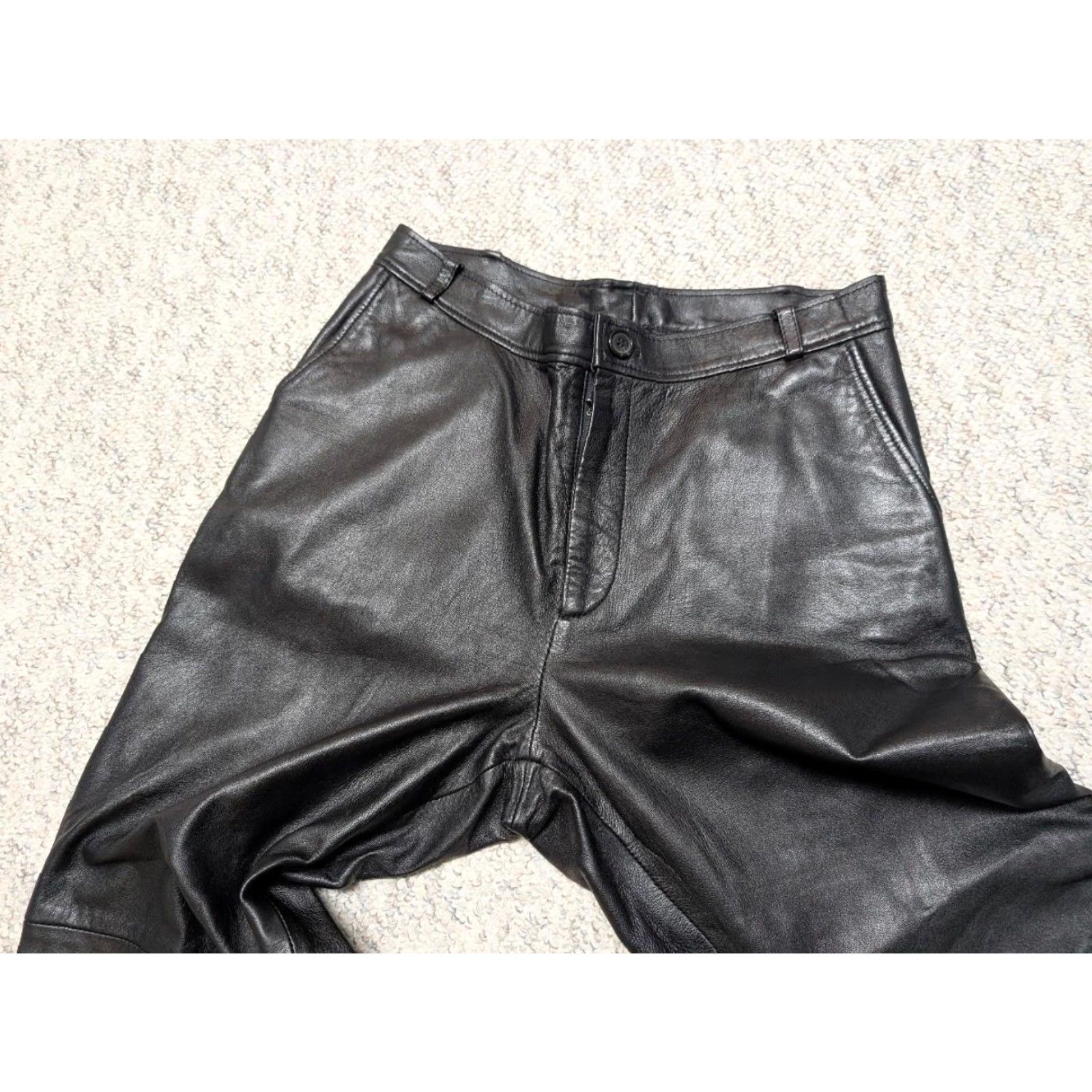 Vintage VINTAGE WILSONS Leather 32x30 Jeans Pants Black Motorcycle Pattern Loose Relaxed Straight Men’s 1990s SKATE Size US 32 / EU 48 - 3 Thumbnail