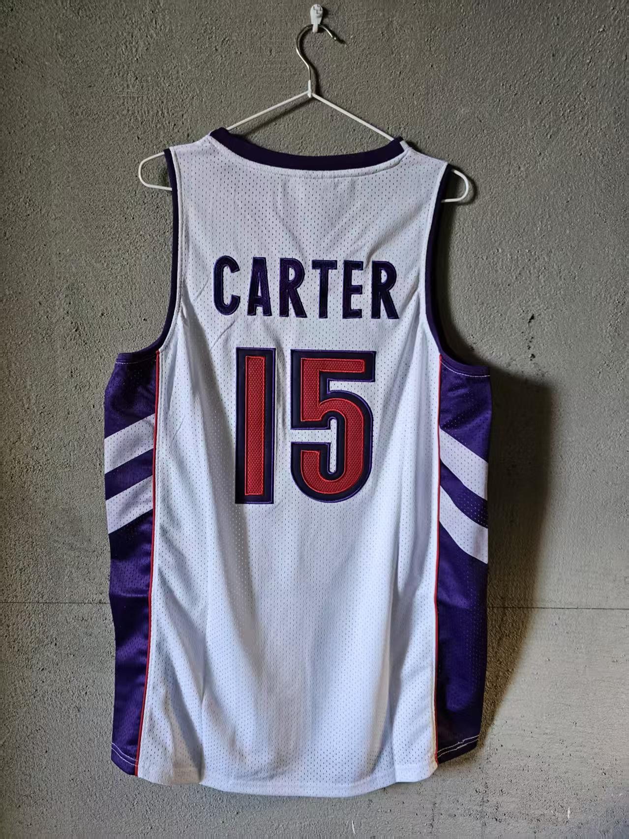 NBA Vince Carter Jersey Toronto Raptors 15 Double Stitched White Size US XXL / EU 58 / 5 - 2 Thumbnail