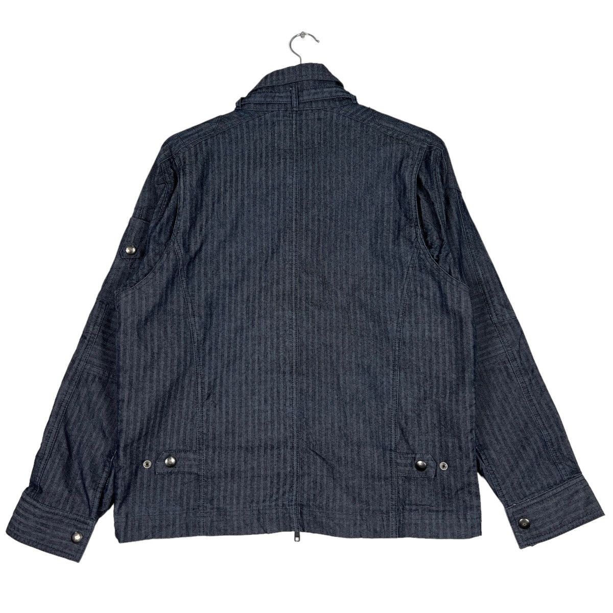 Japanese Brand 🔥 KUROCKERS STRIPE WORKER MODERN JACKET Size US L / EU 52-54 / 3 - 8 Thumbnail