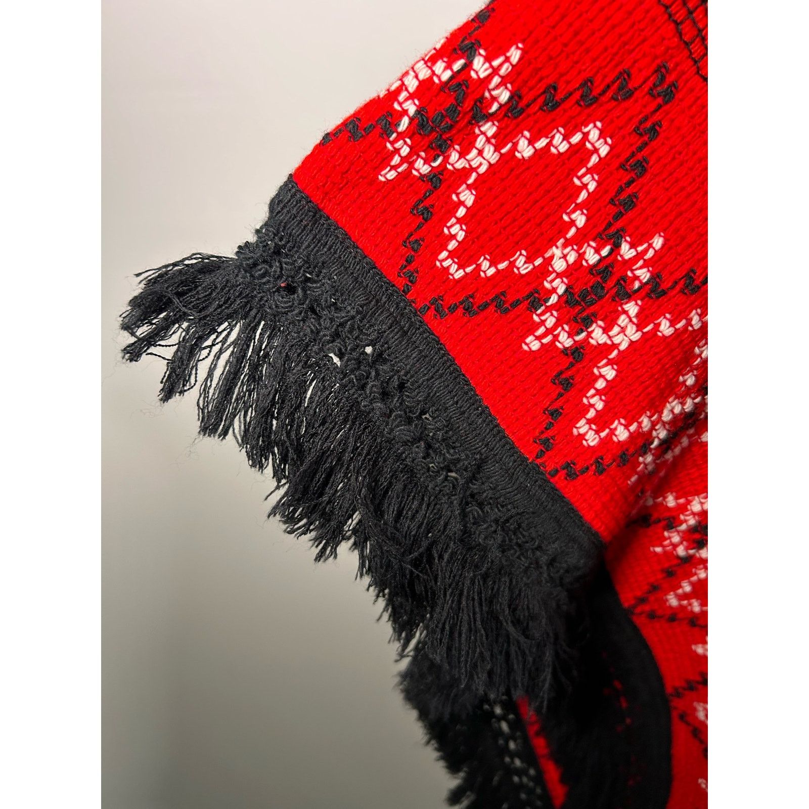 Other Vintage 1970s 70s Hippie Boho Tapestry Style Fringed Cape, Size ONE SIZE - 3 Thumbnail