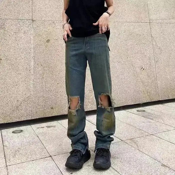 Japanese Brand Ripped Ankle Blue Denim Jeans Size US 30 / EU 46 - 4 Thumbnail