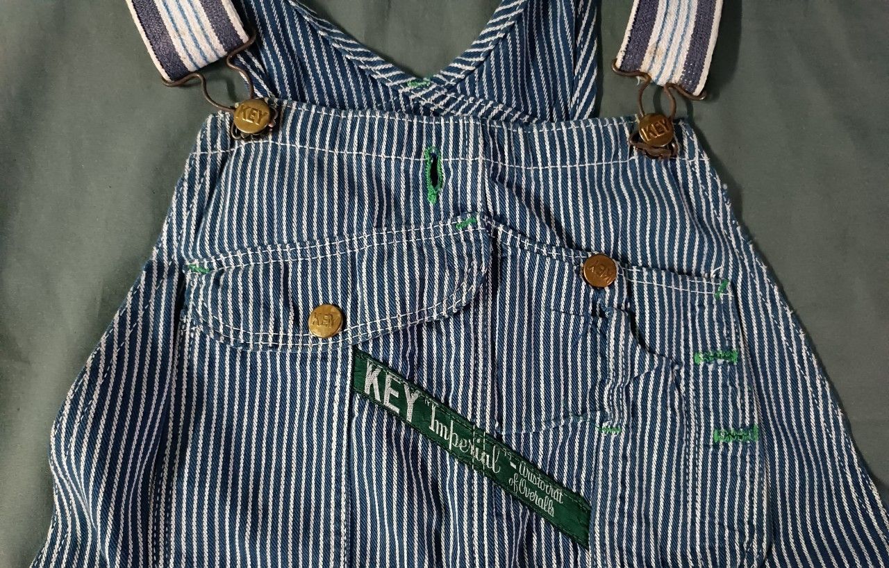 Other Vintage 1950s KEY Imperial Sanforized Hickory Overalls. Size US 34 / EU 50 - 3 Thumbnail