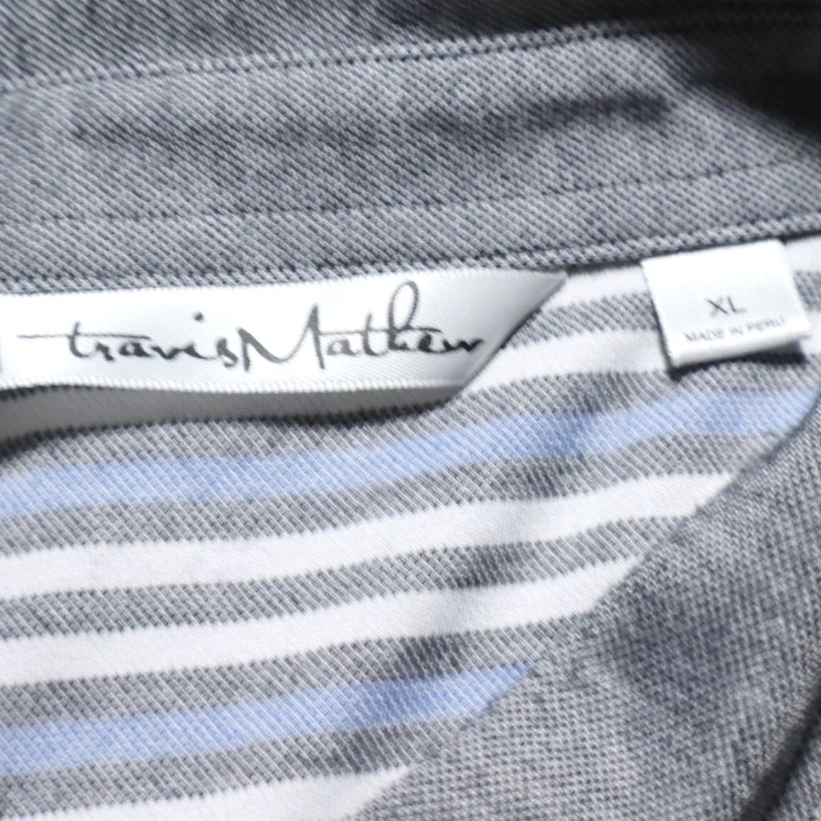 TravisMathew Travis Mathew Polo Shirt Men XL Striped Pima Cotton Blend Shirt Size US XL / EU 56 / 4 - 5 Thumbnail