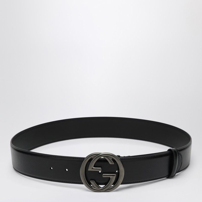 Gucci Belt With Gg Black Buckle