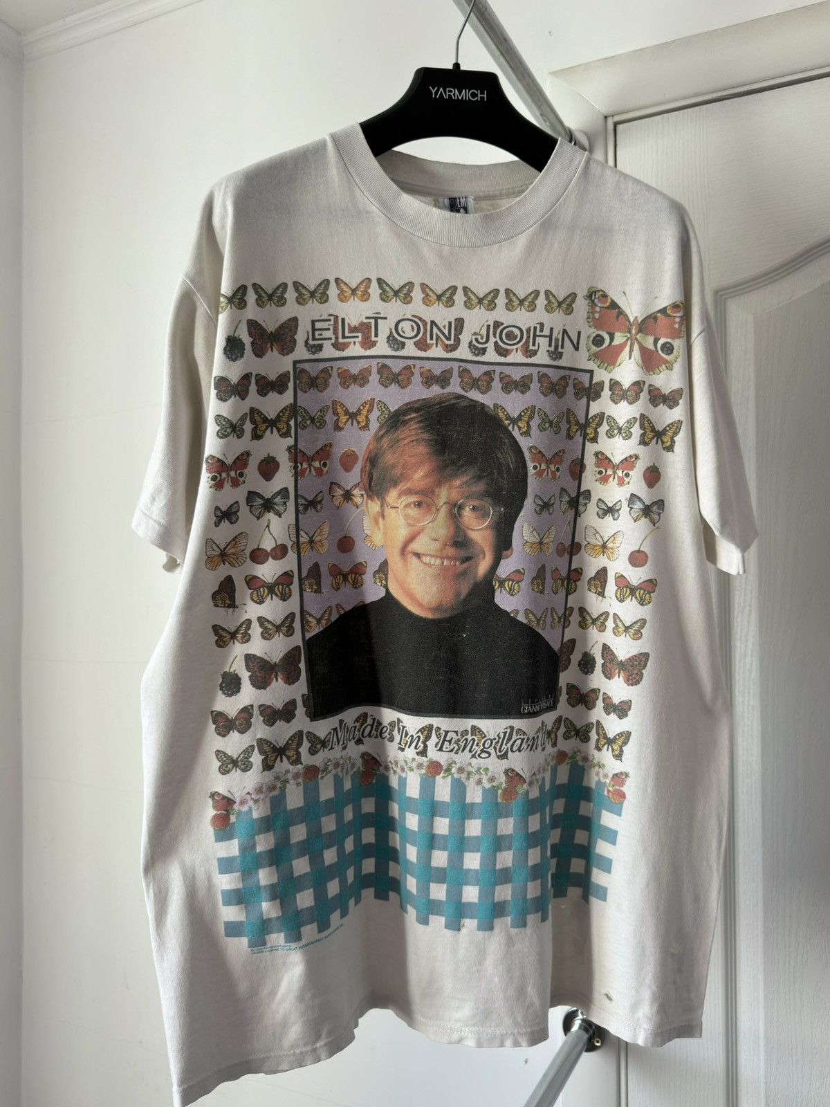 Band Tees VINTAGE 1995 ELTON JOHN MADE IN ENGLAND ALL OVER TEE XL Size US XL / EU 56 / 4 - 4 Thumbnail