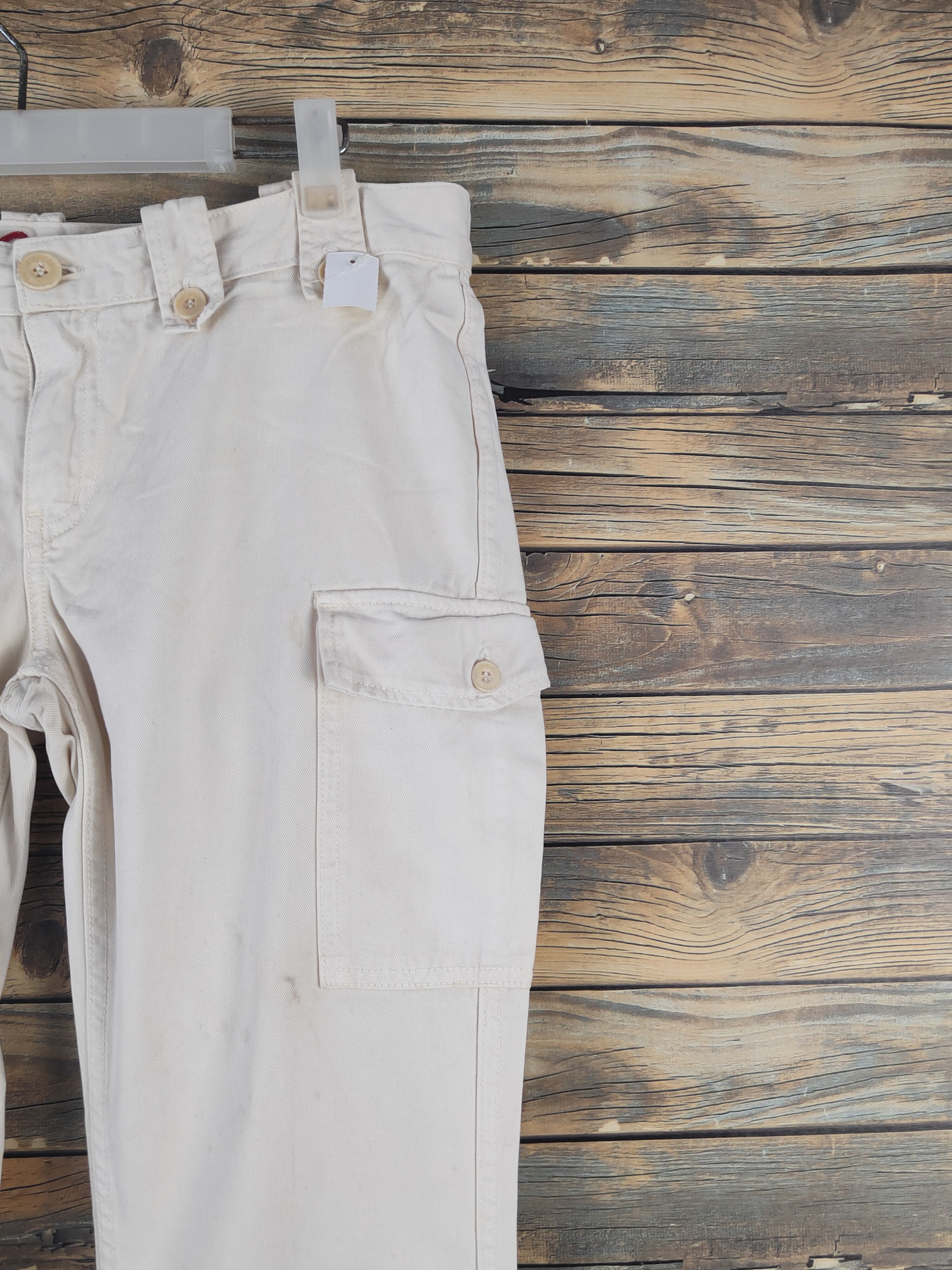 Japanese Brand DL Blue Cult Ivory Multipocket Tactical Cargo Pants #1791 Size 32" / US 10 / IT 46 - 5 Thumbnail