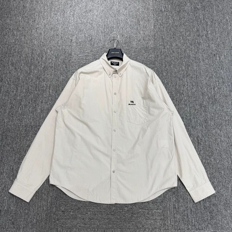 Balenciaga Balenciaga Double Hook Embroidered Shirt Size US M / EU 48-50 / 2 - 1 Thumbnail