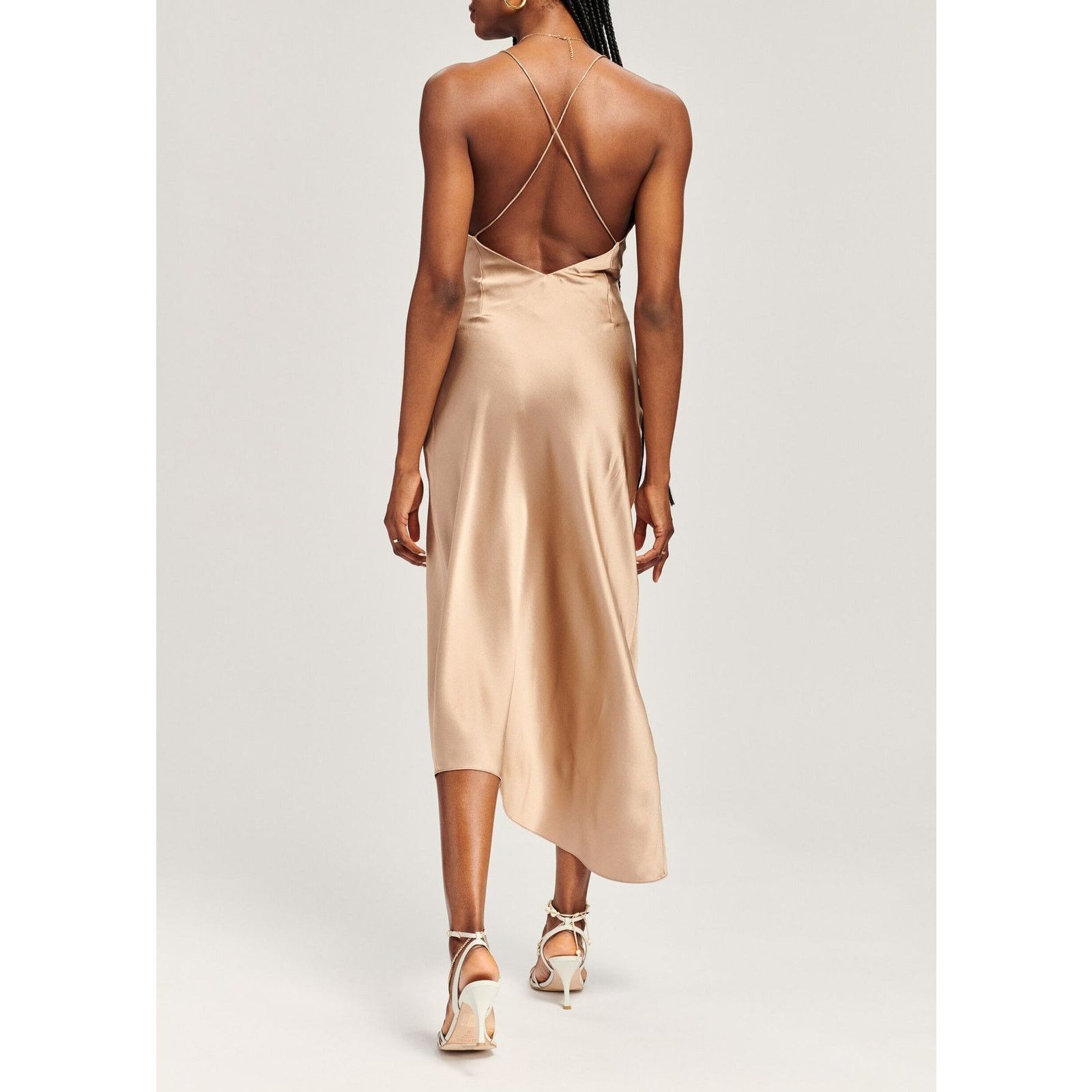 Other The Sei Strappy Gathered Silk Gown Champagne Satin Size 4 Size S / US 4 / IT 40 - 2 Thumbnail
