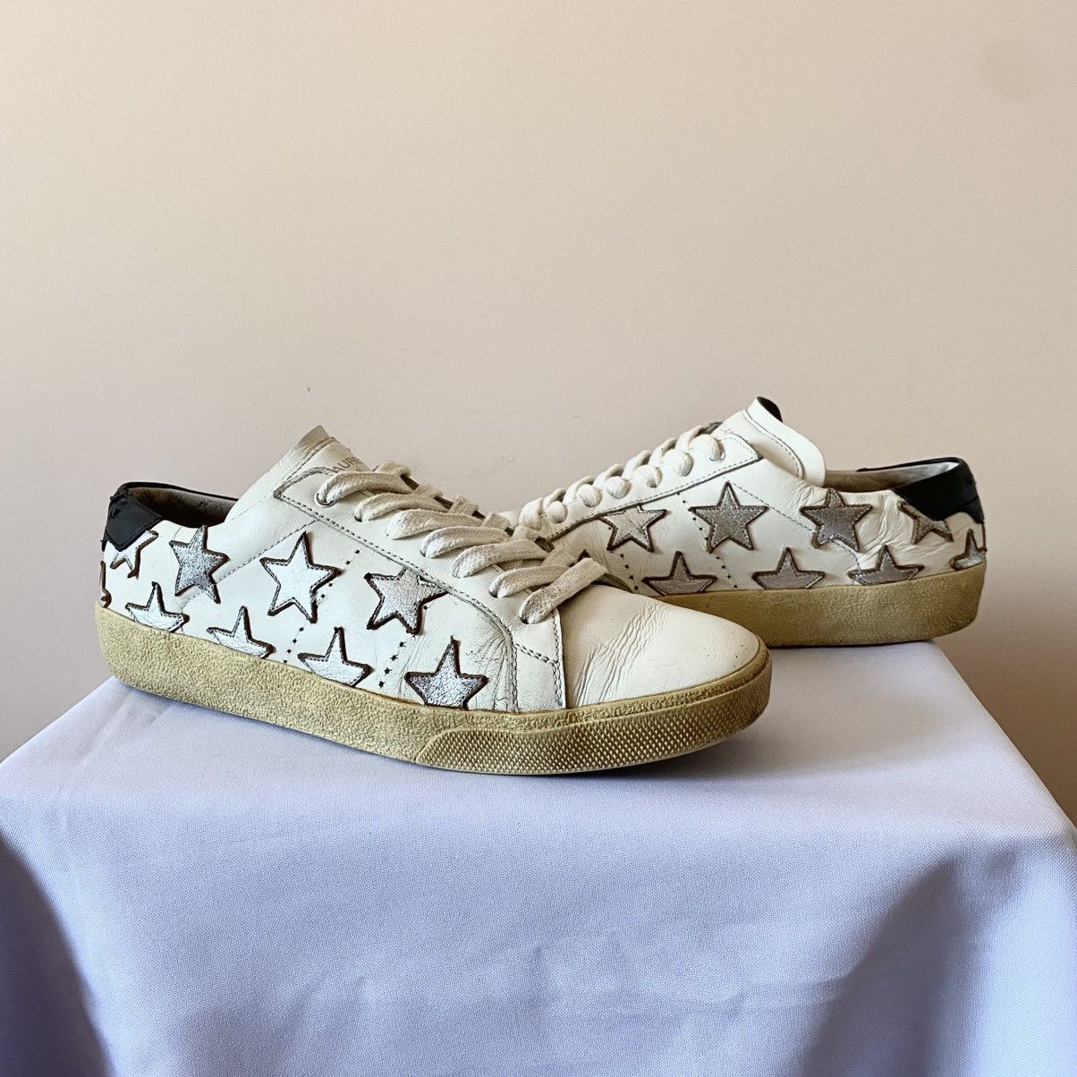 Saint Laurent Paris Saint Laurent Paris Star Golden Goose Style Sneakers Shoes Size US 6 / IT 36 - 2 Thumbnail