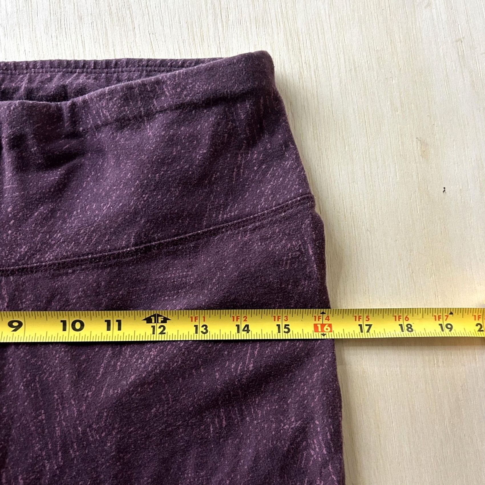 Spalding VINTAGE Spalding Leggings Womens Large Purple High Rise Ankle Flecked Yoga Gym Running Size 36" / US 14 / IT 50 - 7 Thumbnail