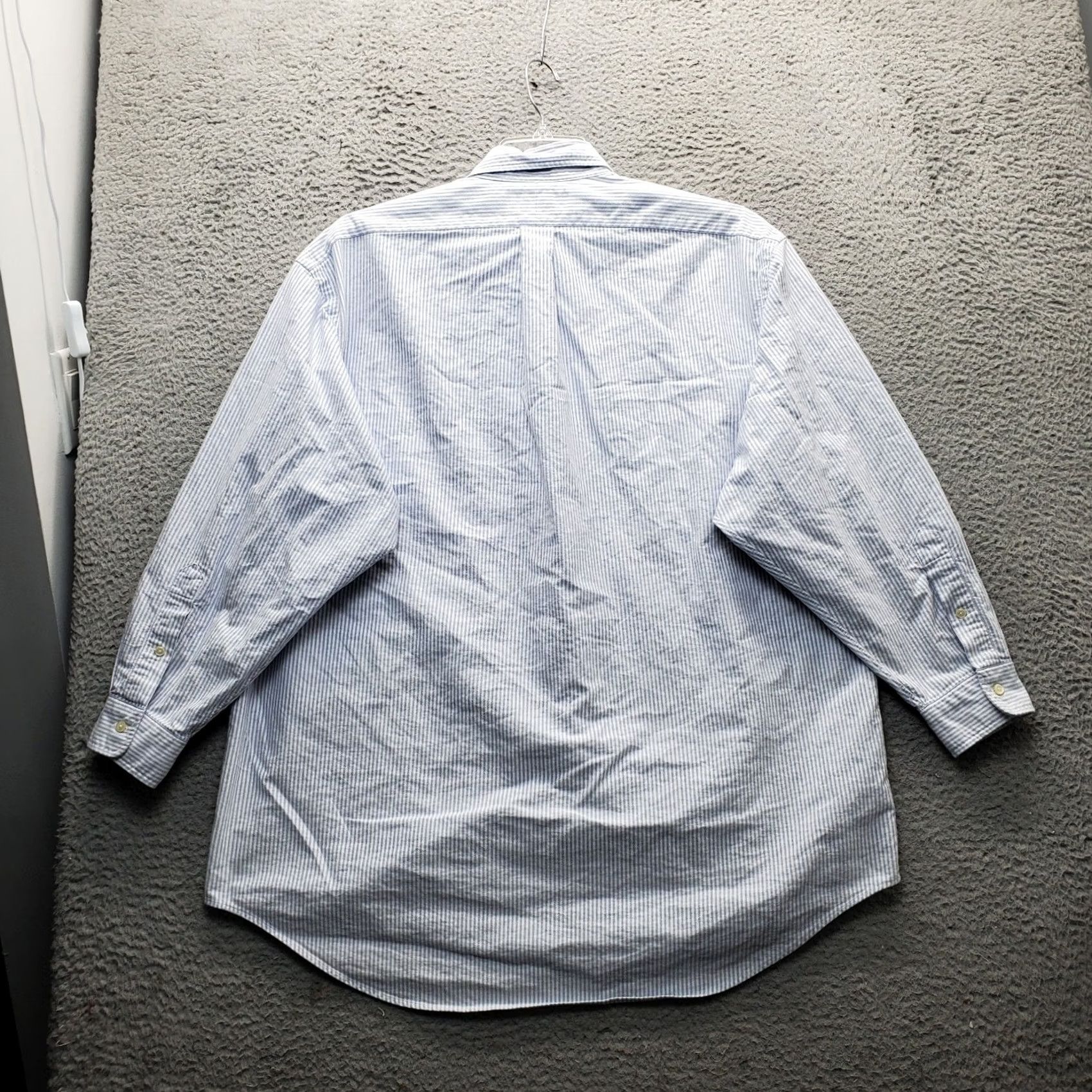 Ralph Lauren Ralph Lauren Mens Dress Shirt 17.5 Multi Striped Flesh Pony Oxford EUC Size 48R - 2 Thumbnail