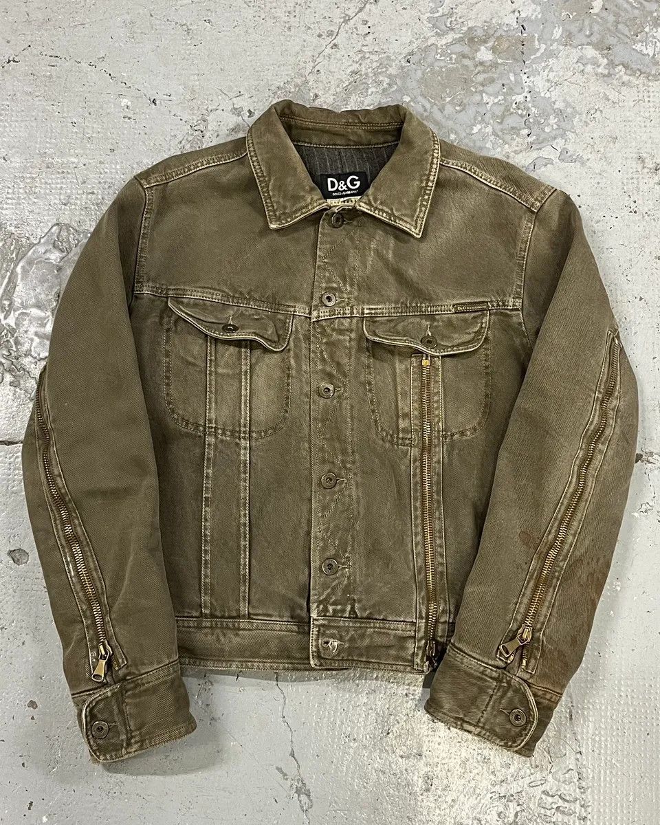 Dolce & Gabbana AW2003 Dolce & Gabbana Zip Grey Denim Jacket Size US M / EU 48-50 / 2 - 5 Thumbnail