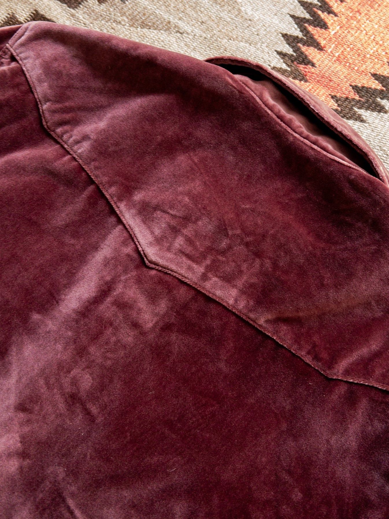 WYTHE 💚 Wythe Velvet Pearlsnap Shirt Plum Large NEW Size US L / EU 52-54 / 3 - 3 Thumbnail
