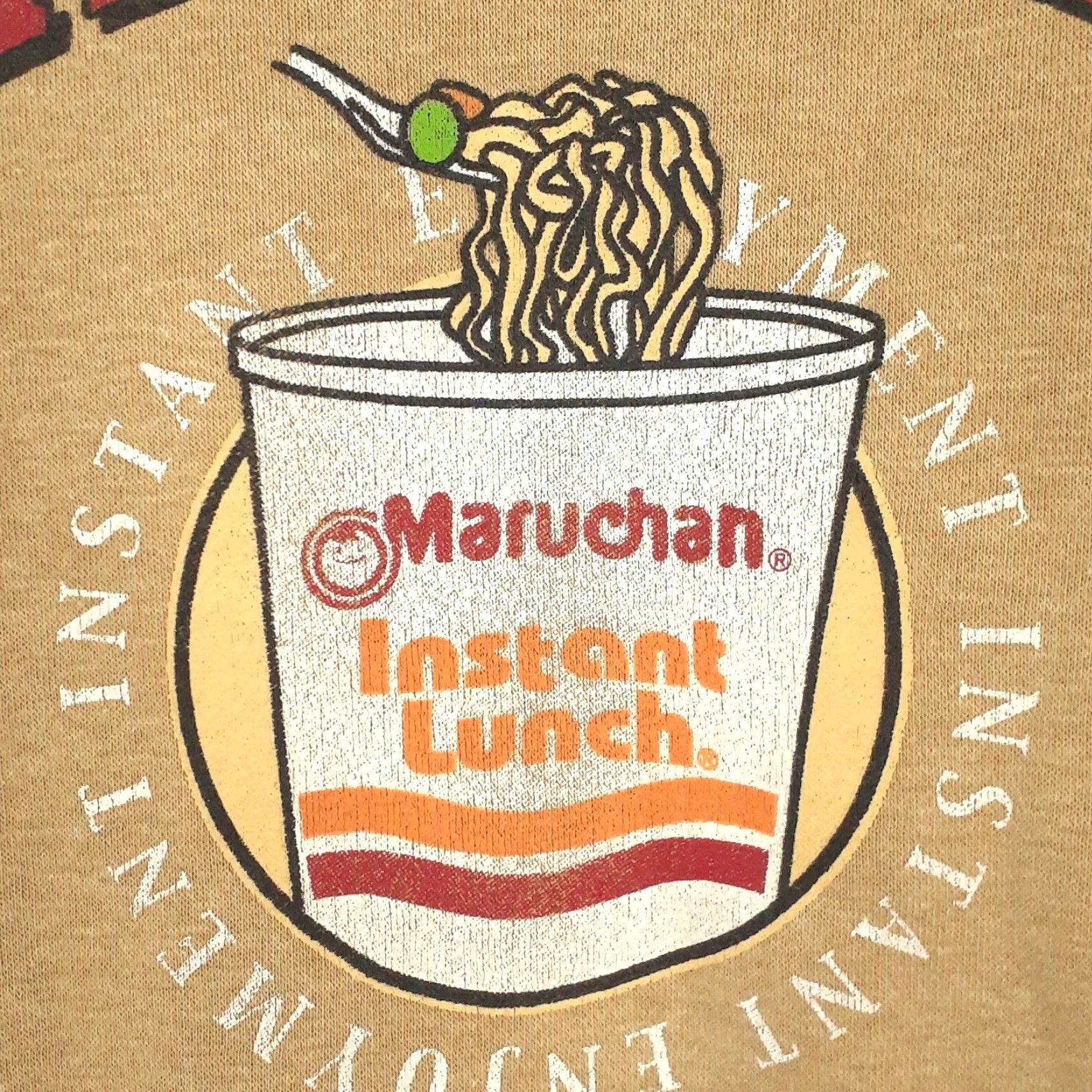 Vintage Maruchan Sweatshirt Pullover Long Sleeve XS Tan Unisex Adults Regular Graphic Print Casual Food Vintage No Size US XS / EU 42 / 0 - 2 Thumbnail