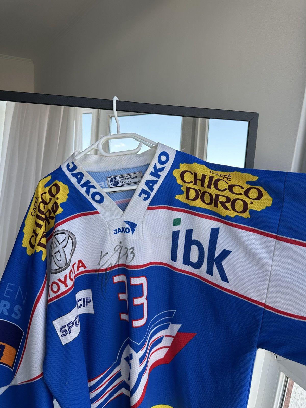 Vintage Vintage Kloten Flyers Switzerland Hockey Jersey #33 Rintanen Size US XL / EU 56 / 4 - 6 Thumbnail
