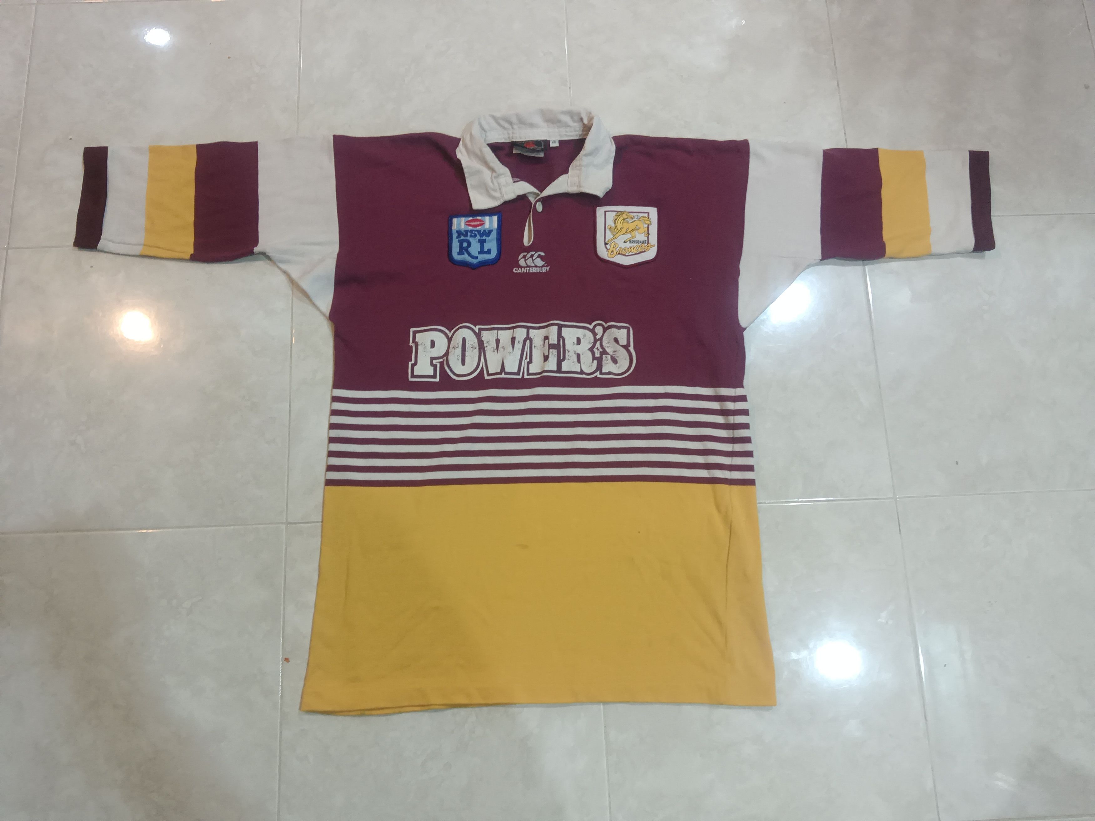 Canterbury of New Zealand Vintage nswrl Brisbane broncos 90s jersey Size US L / EU 52-54 / 3 - 1 Thumbnail