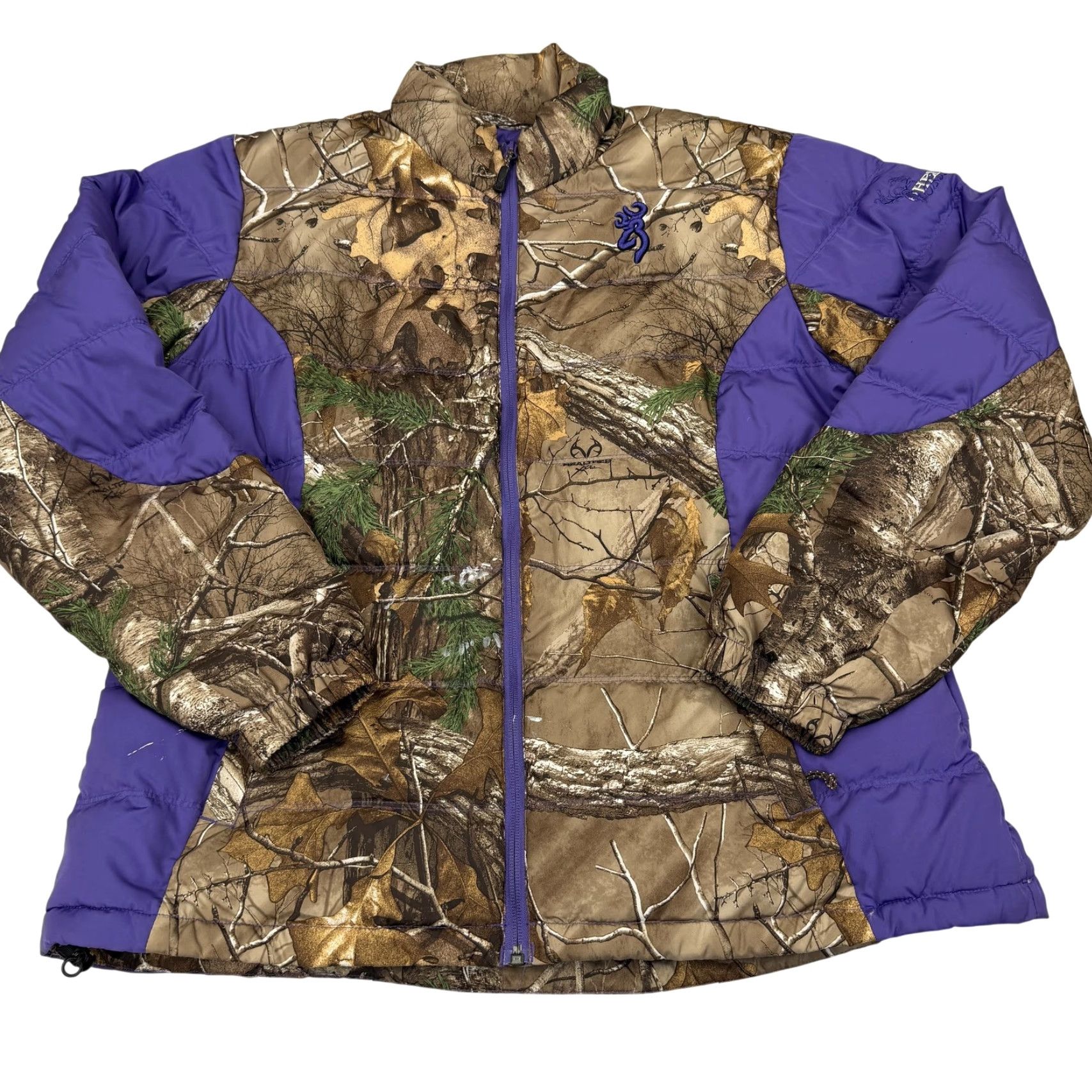 Vintage Browning Jacket Womens XL Brown Camo Down Puffer Realtree Hells Belles Size XL / US 12-14 / IT 48-50 - 2 Thumbnail
