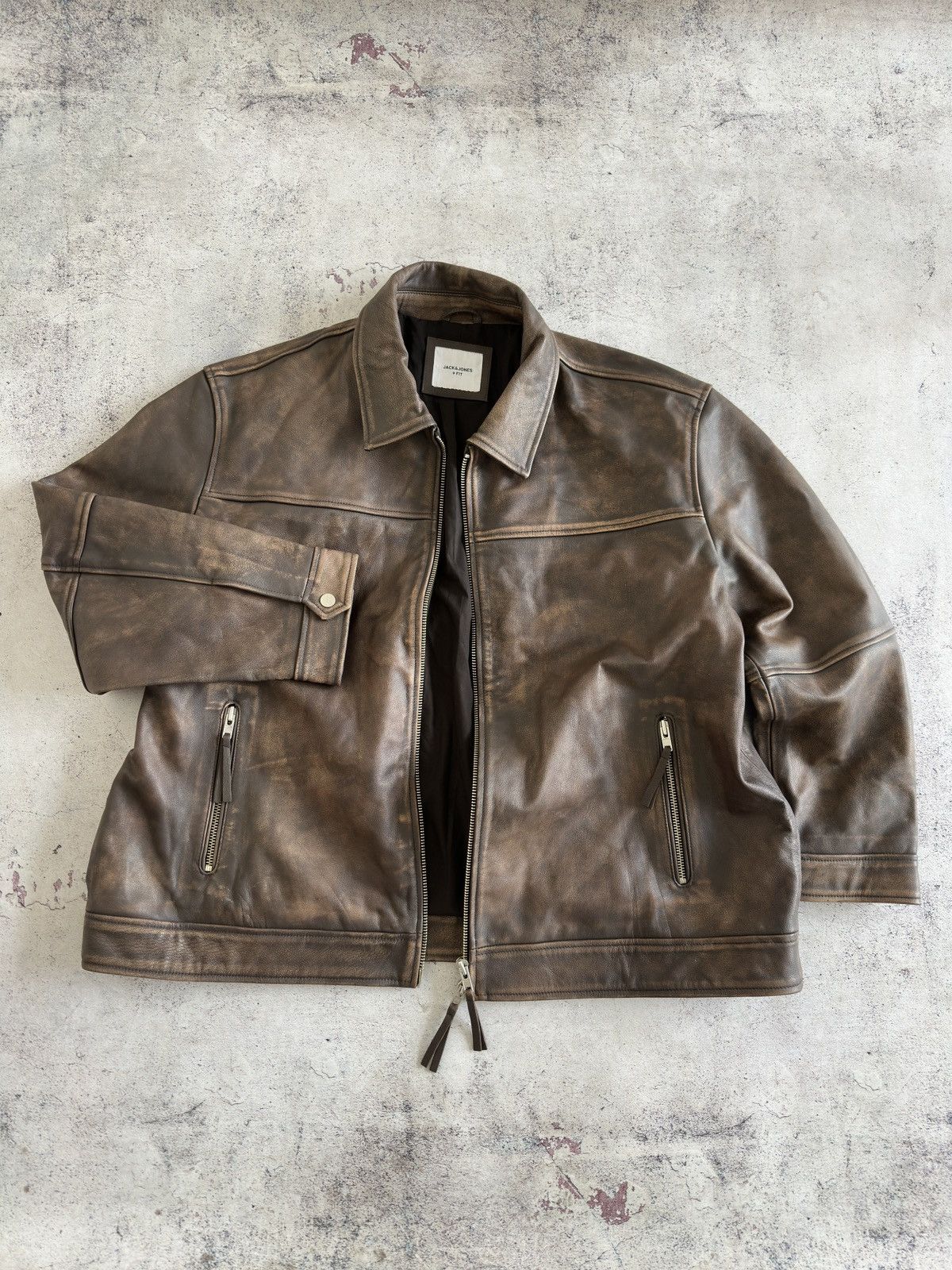 Jack & Jones Jack & Jones Goat Leather Brown Jacket Size 3XL Size US XXL / EU 58 / 5 - 5 Thumbnail