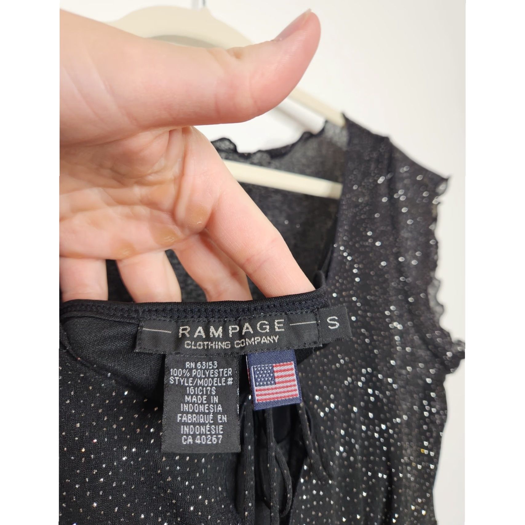 Express VINTAGE Express Black Midi Dress Small Women Autumn 90s Y2K Sundress Witchy Sparkle Fall Size S / US 4 / IT 40 - 5 Thumbnail