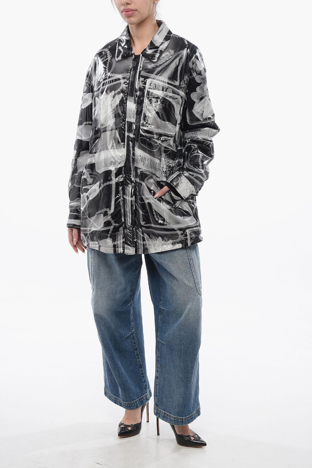 Off-White og1mm1125 Printed Nylon Xray Padded Windbreaker Jacket Size L / US 10 / IT 46 - 4 Thumbnail