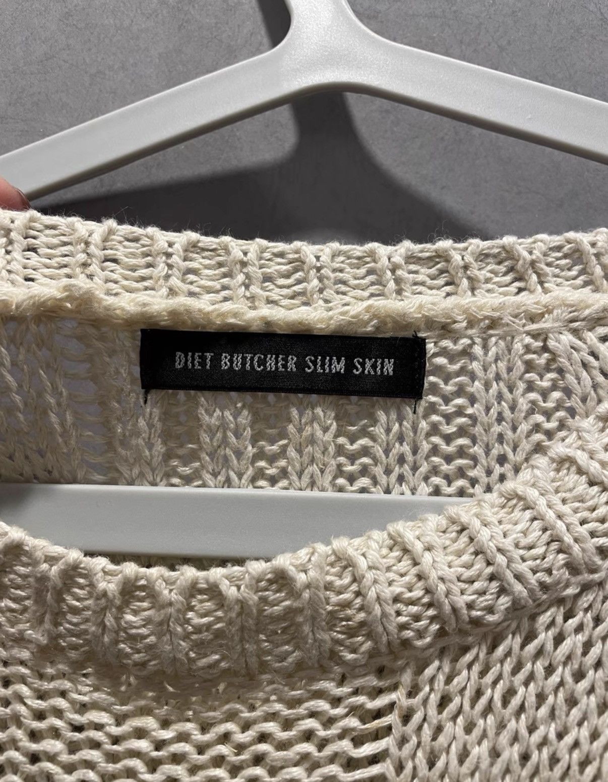 Diet Butcher Slim Skin Diet Butcher Slim Skim Cutout / Distressed Knit Long Sleeve Size US M / EU 48-50 / 2 - 3 Thumbnail