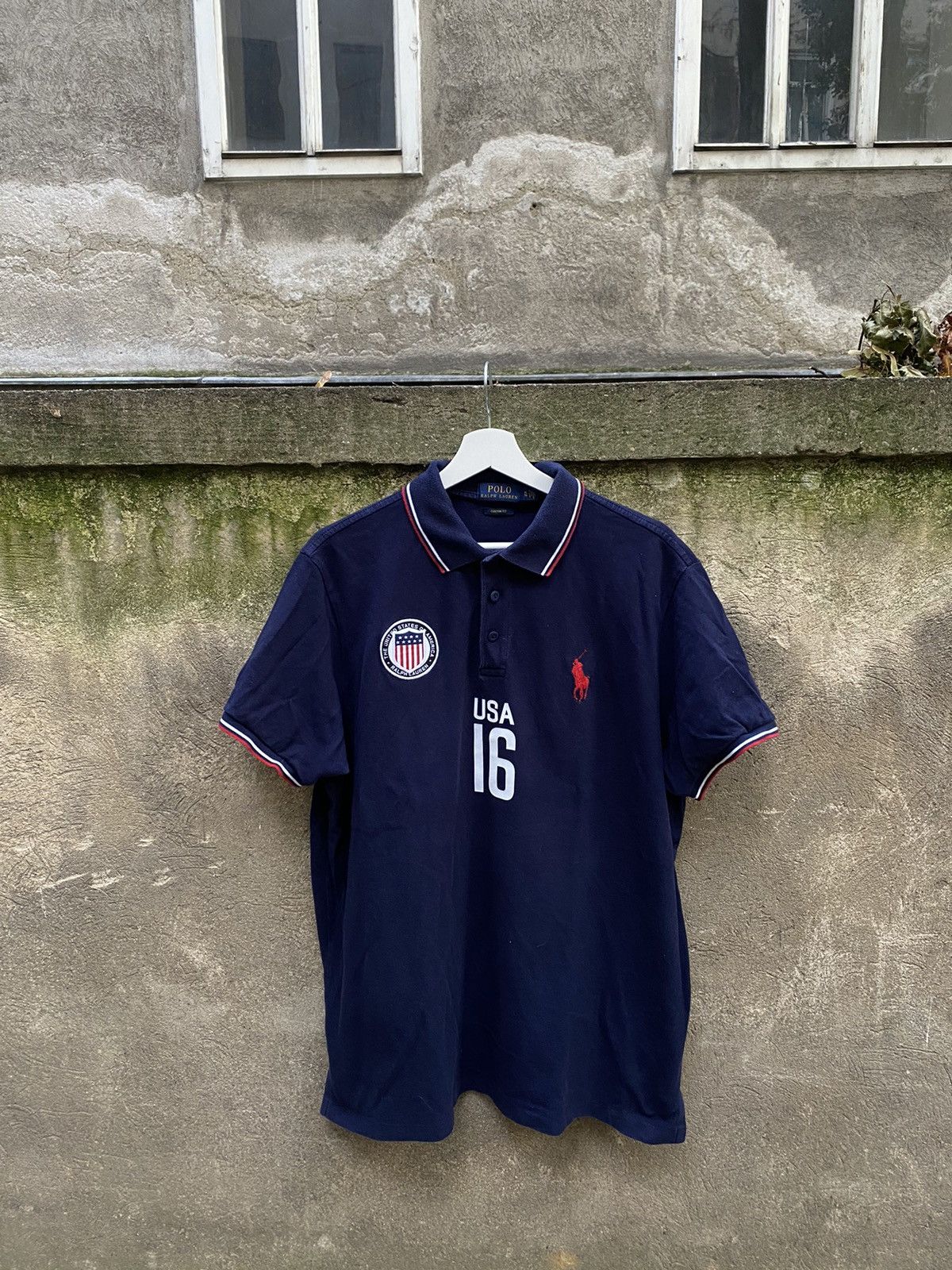 Polo Ralph Lauren × Vintage Polo Ralph Lauren USA 16 Polo T-Shirt Size US XL / EU 56 / 4 - 1 Thumbnail