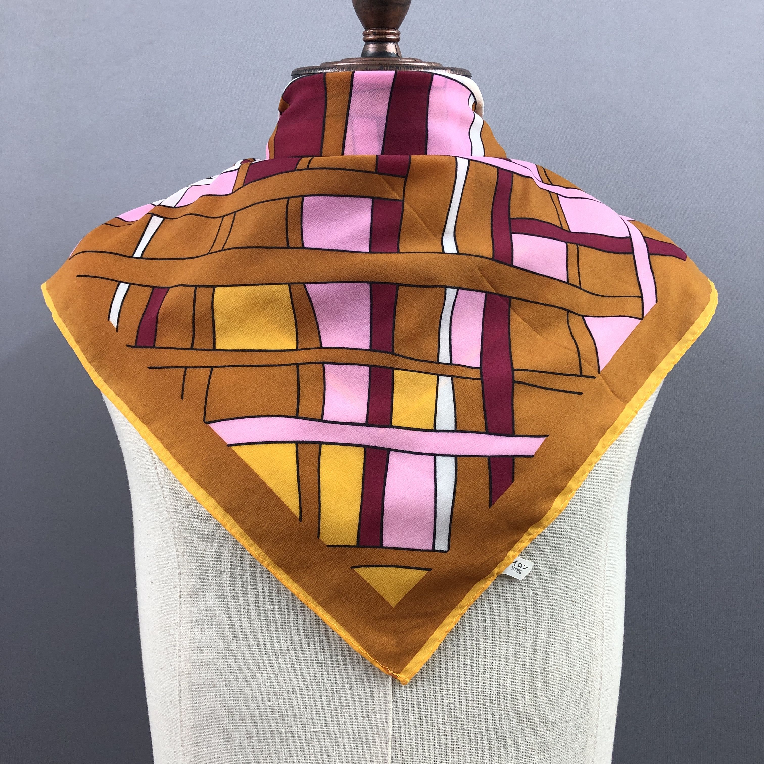 Japanese Brand × Vintage Vintage SILK Scarf Twill Stole Wraps Scarves Size ONE SIZE - 1 Thumbnail